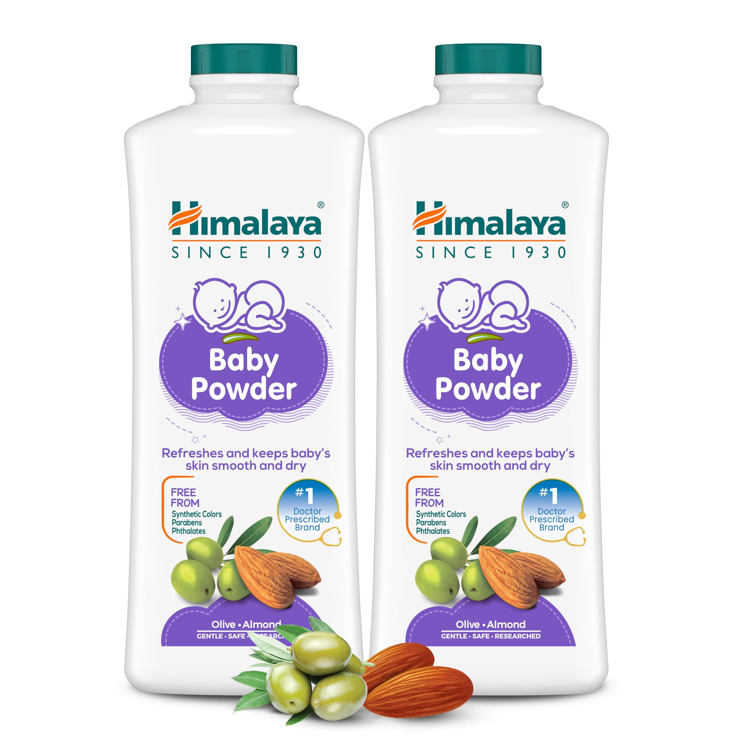 Himalaya Baby Powder 400gm x 2 | No.1 Baby Powder brand | 99% NOI