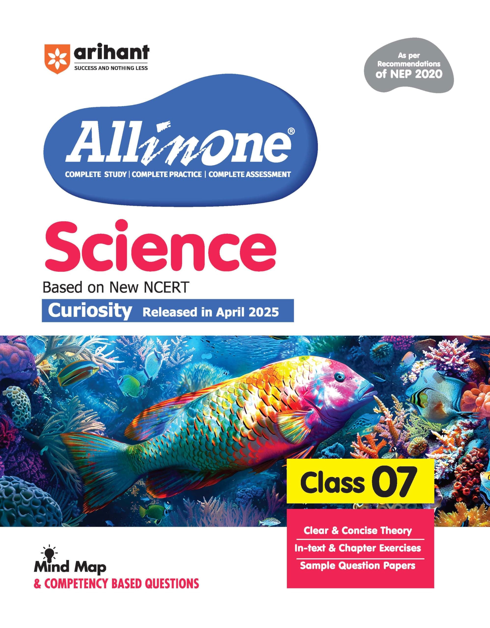 Arihant All in One Science Class 7 for CBSE Exam 2025-26| Latest NCERT-Based Book | Full Syllabus Coverage with Chapterwise Theory, Grammar, Writing, Practice & Sample Papers