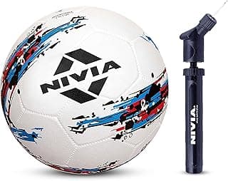 Nivia Storm Rubber Football, Size 5, (White)