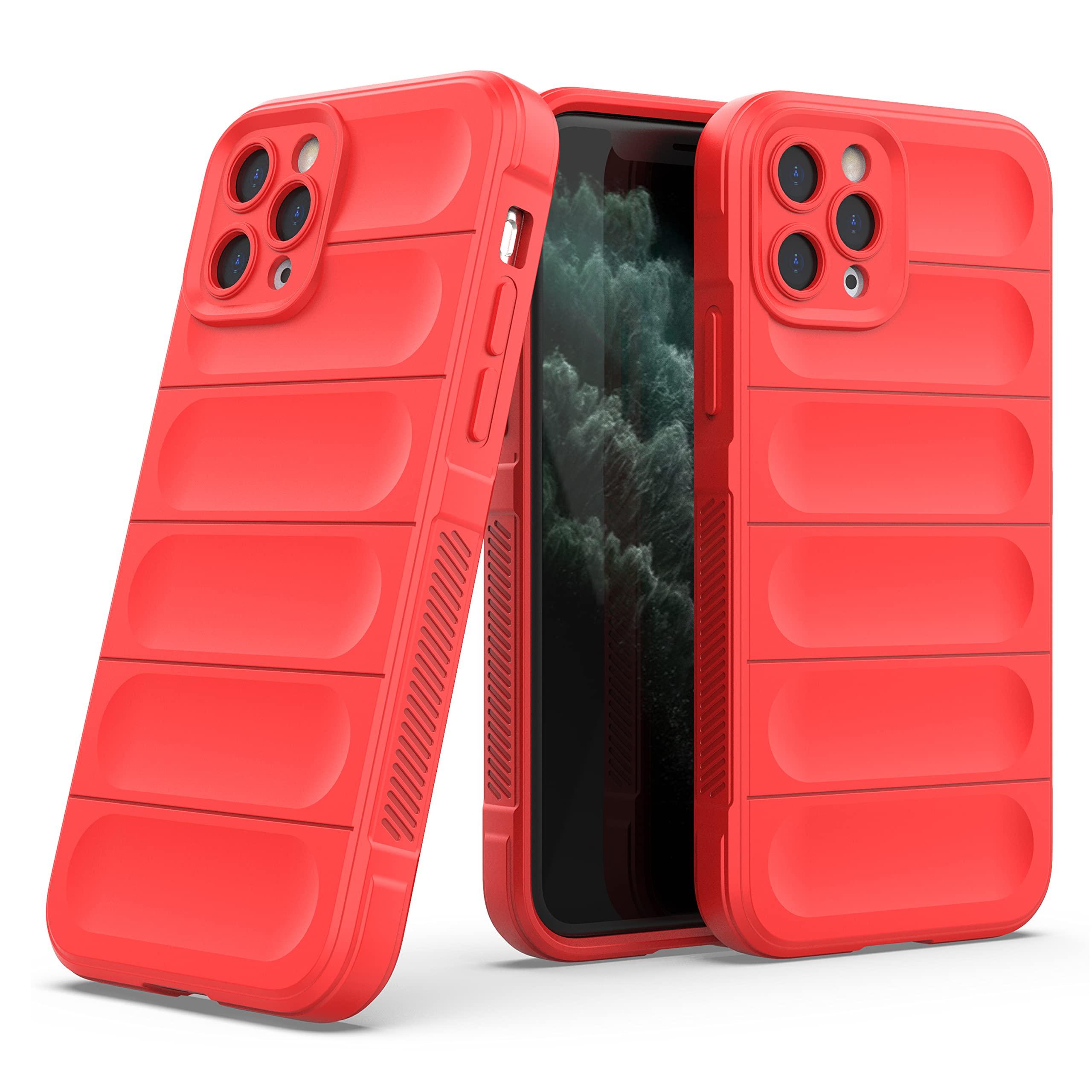 Zapcase Back Case Cover for iPhone 11 Pro Max | Compatible for iPhone 11 Pro Max Back Cover | Liquid Silicon Magic Case with Camera Protection | Red