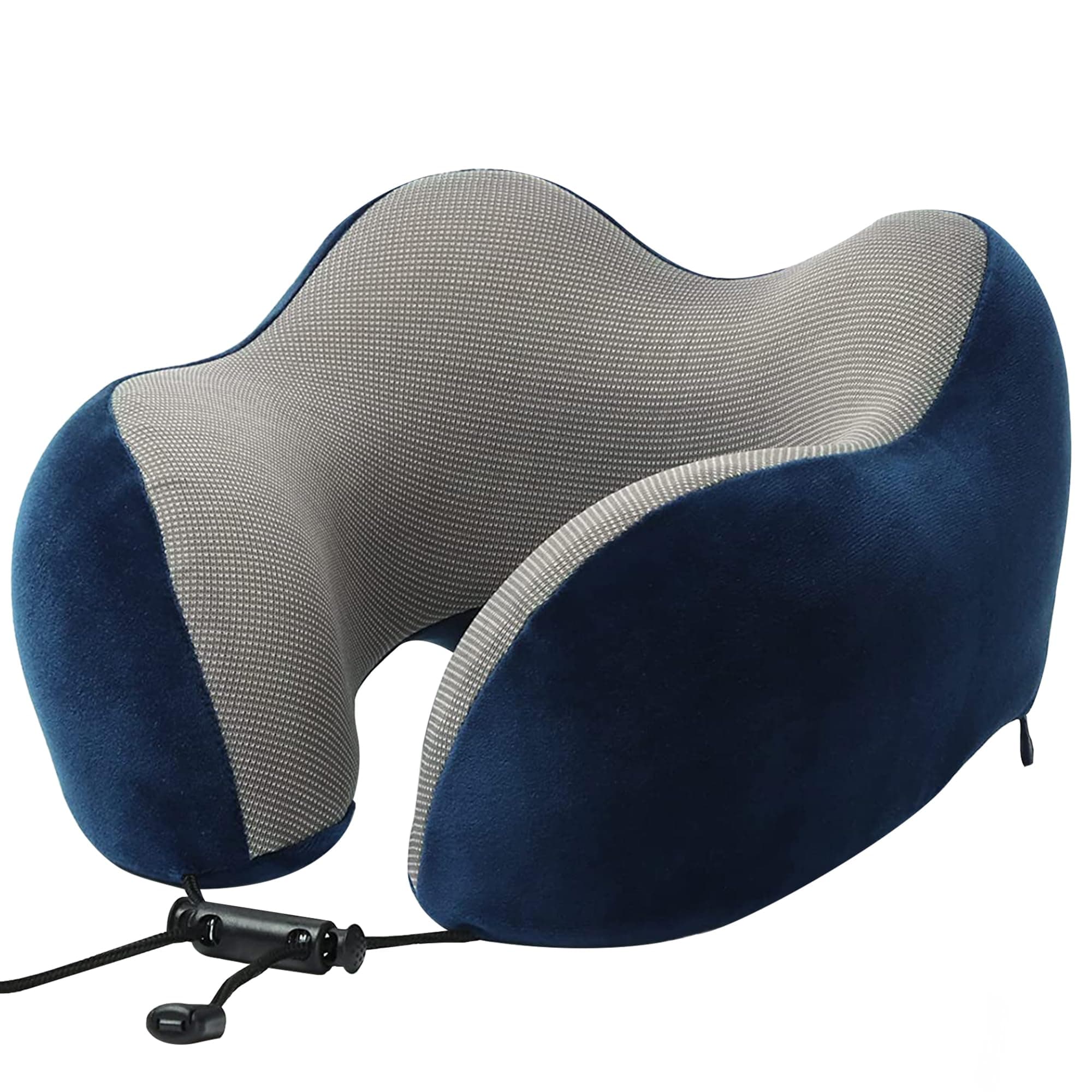 Billebon Premium Neck Pillow for Travelling Airplane Travel Pillow Comfortable Head Rest Neck Holder Pillow (Navy Blue Raised)