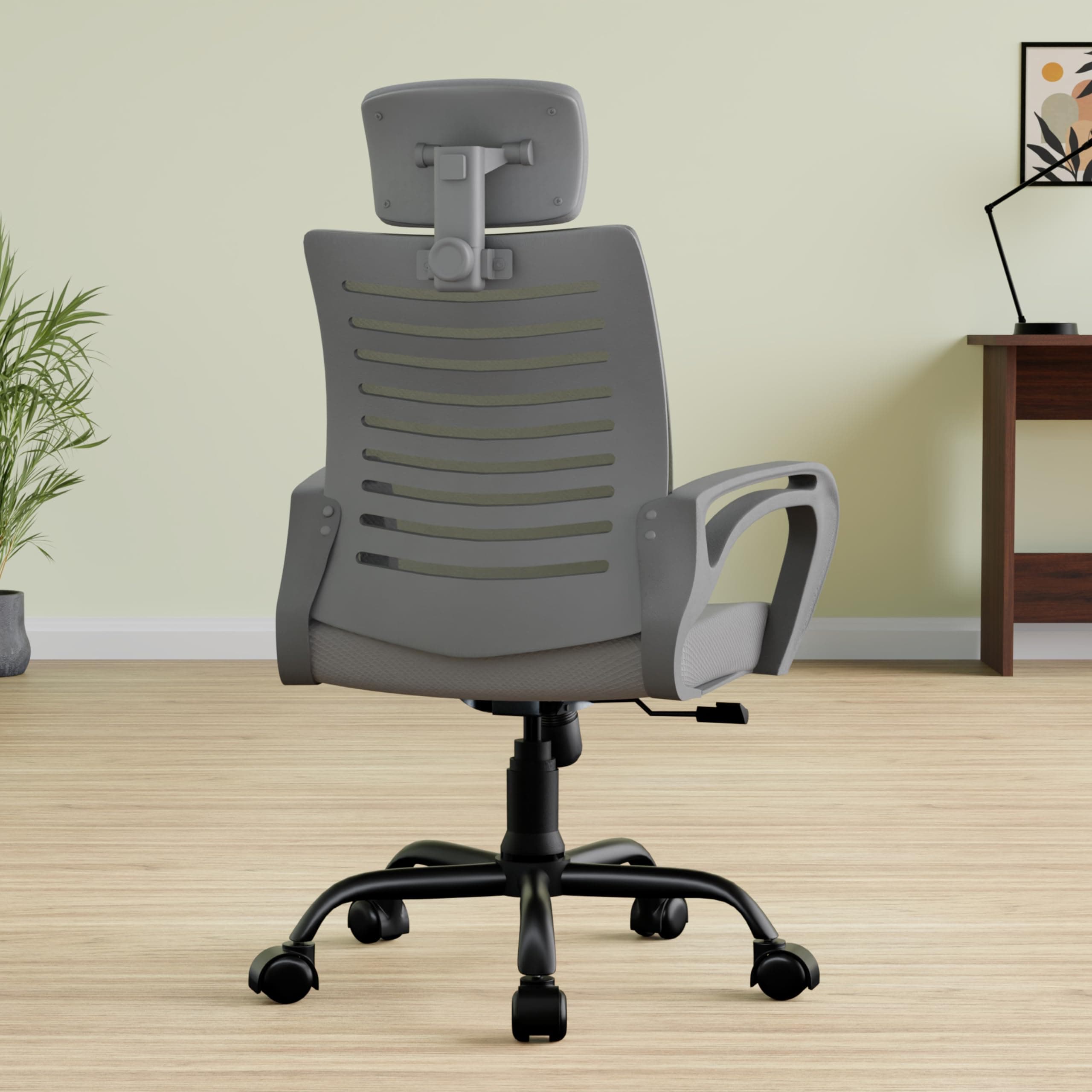 beAAtho® Verona Mesh High Back Ergonomic Home Office Chair | 3-Years Limited Warranty by beAAtho, Tilting & Height Adjustable Mechanism, Heavy Duty Metal Base|Ideal for Office Work & Study (Full Grey)