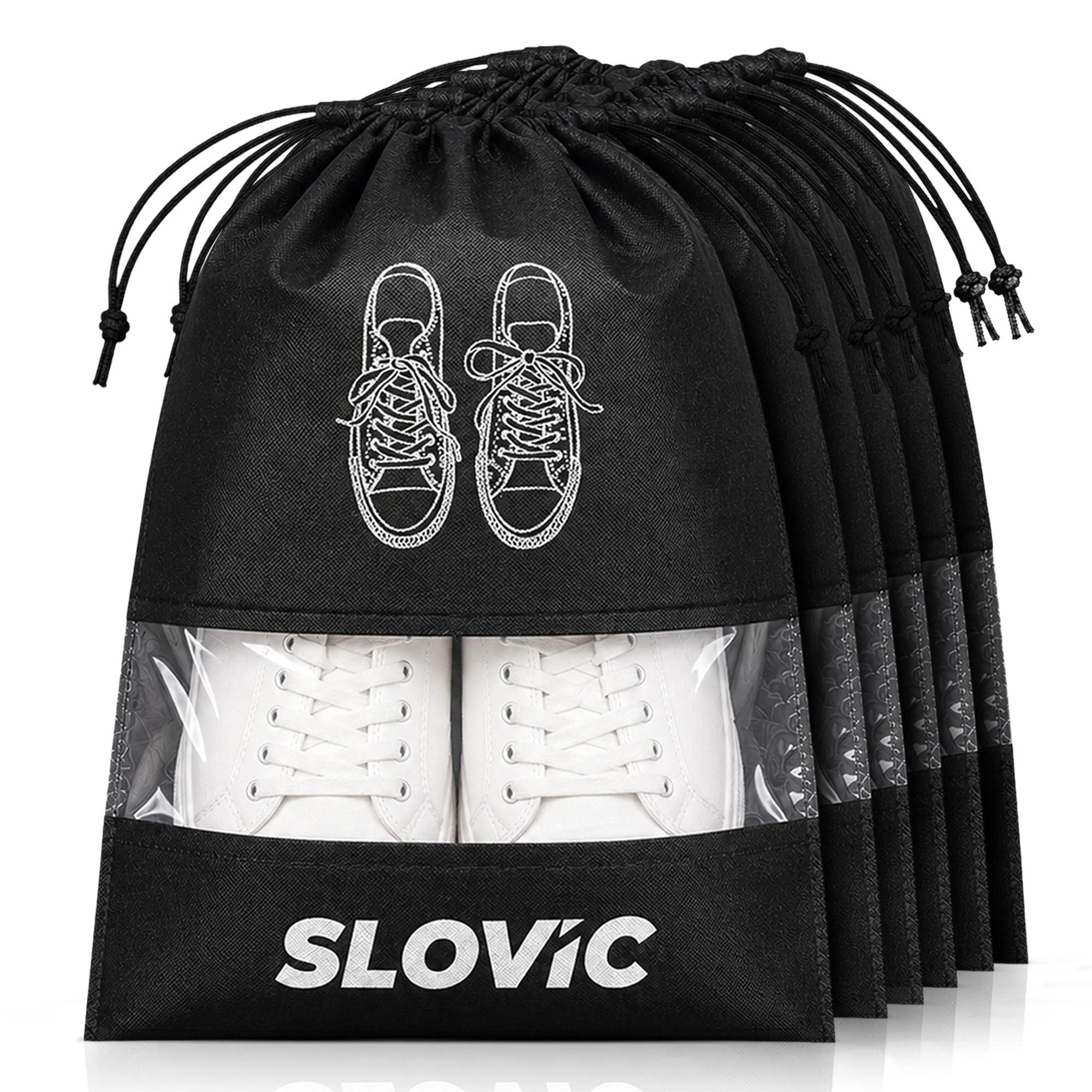 Slovic Shoe Bag for Man & Woman [Pack of 6] | Durable Shoe Travel Bag for Man | Slipper Cover for Home Storage, Gym & Travel Accessories | Travel Organizers with See-Through Window