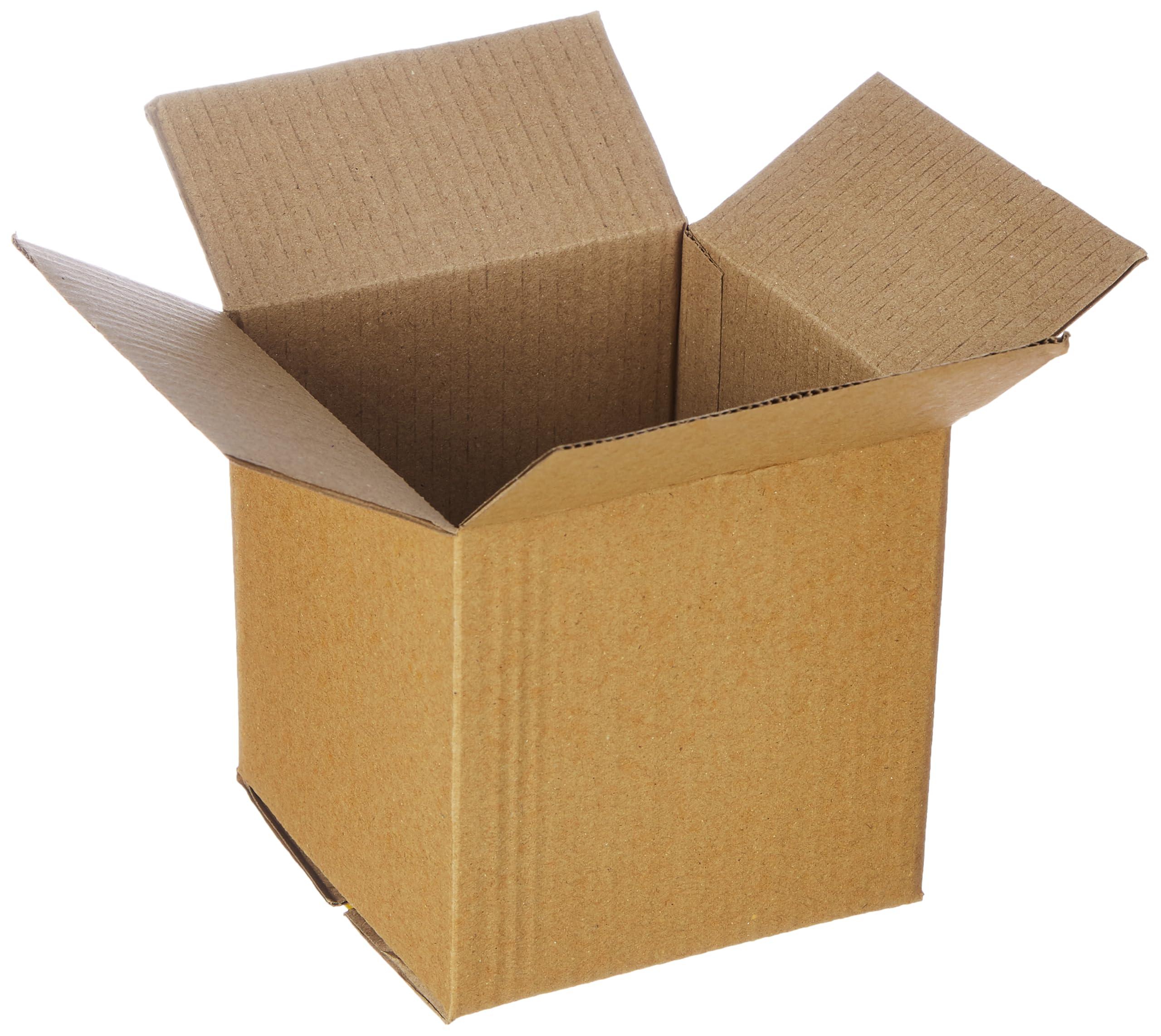 BonKaso 3 Ply Corrugated Boxes for Packaging | 6"x6"x6" (Pack of 100) | Brown Cardboard Packing Box for Shipping, Moving & Storage | Cartons for Courier & Goods Transportation.