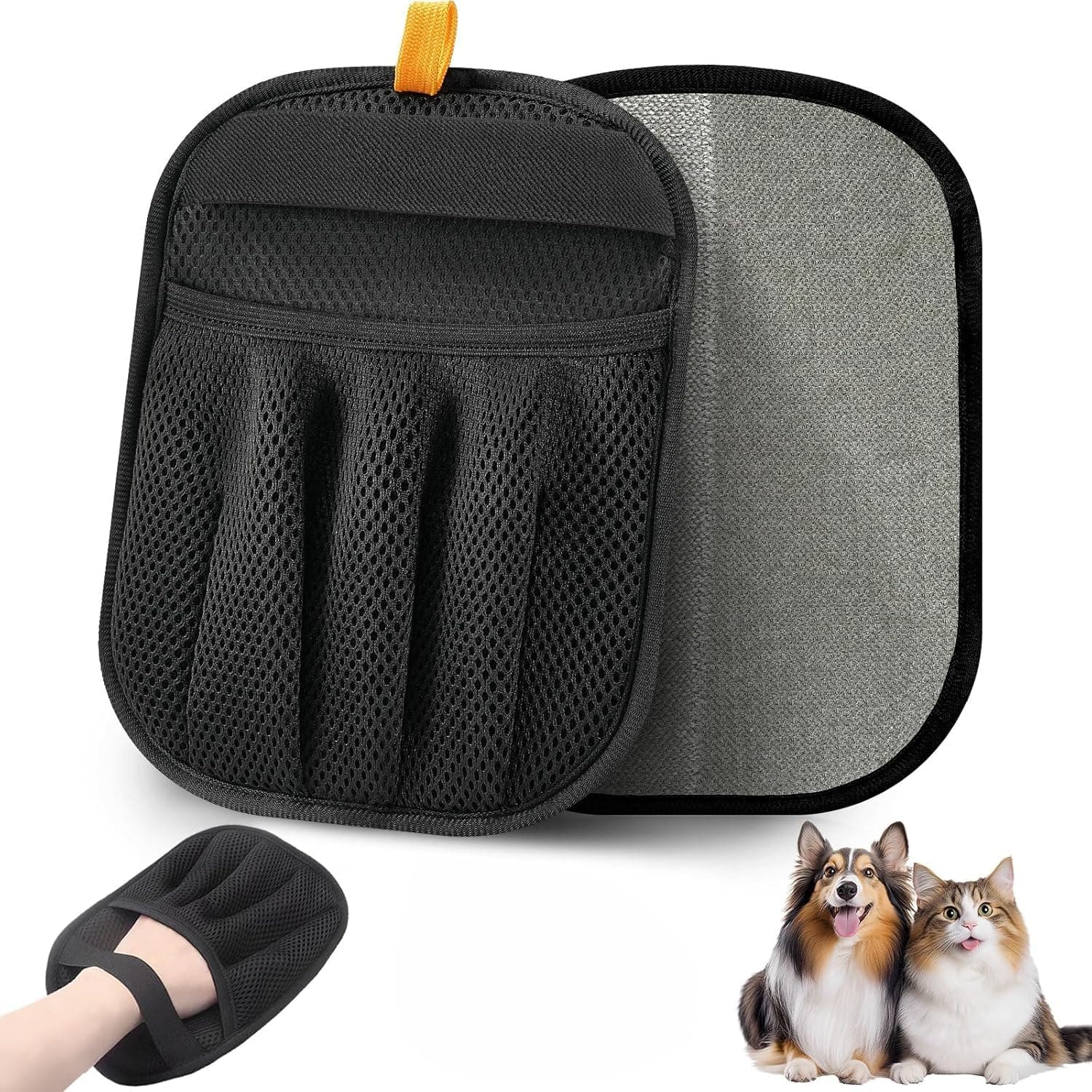 Electrostatic Pet Hair Remover Glove for Dogs & Cats – Reusable Fur Remover Brush for Furniture, Clothes, Sofas, Car Seats & Beds,| Washable, Eco-Friendly, No Sticky Tapes Needed (Glove)
