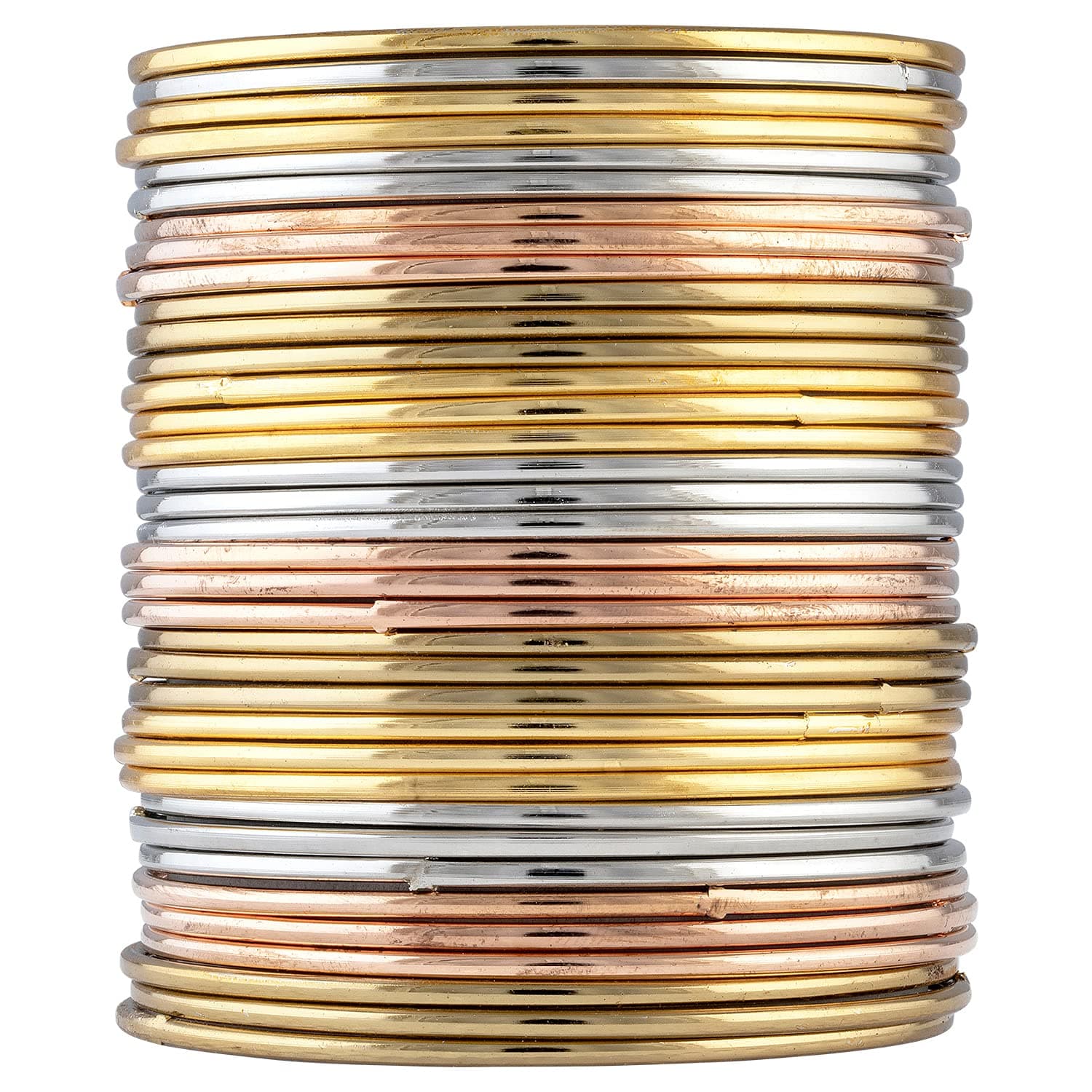 Peora Oxidised Gold Plated Bangle Set for Women, Multicolour, 2.6 inch