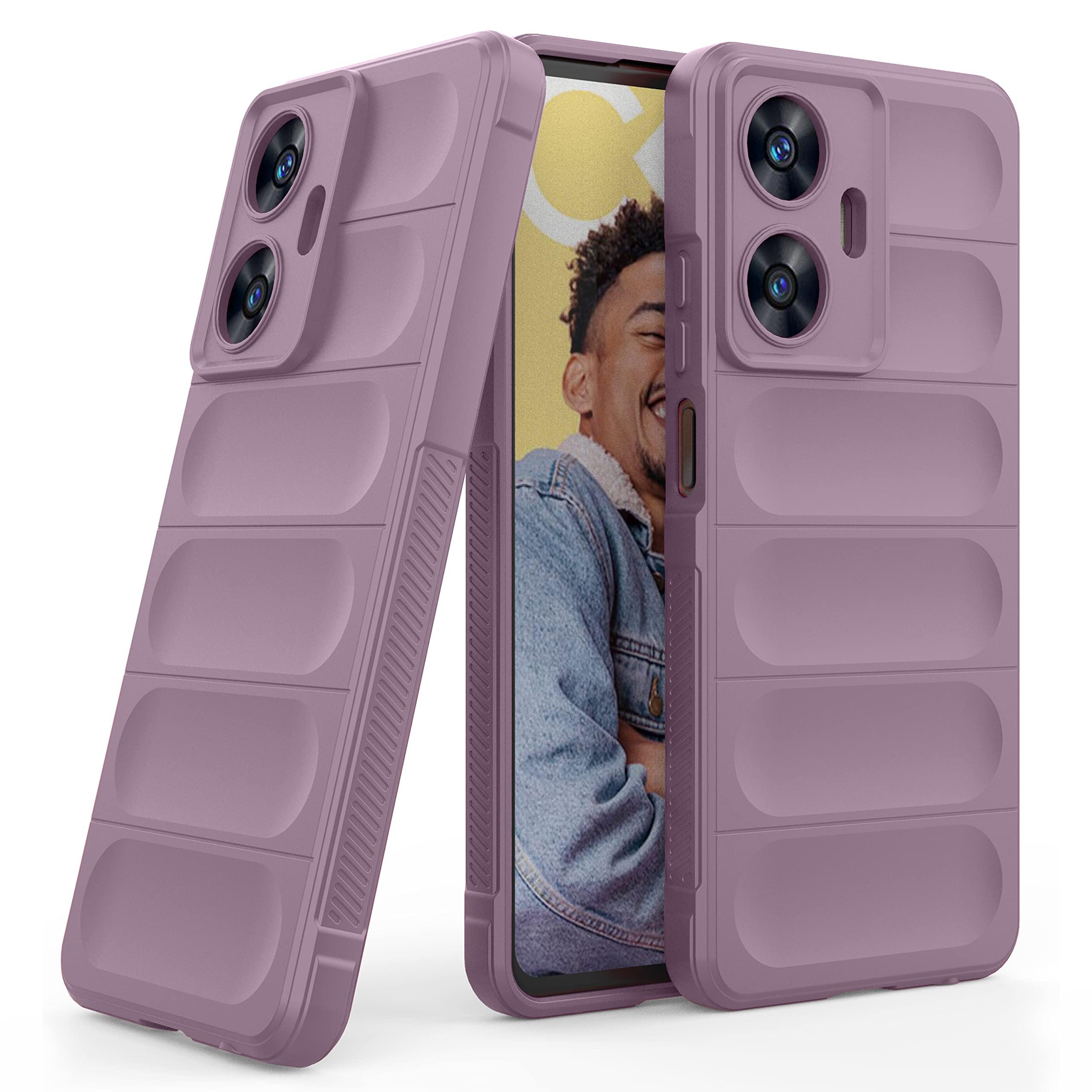 Zapcase Back Case Cover for Realme Narzo N55 / Realme C55 | Compatible for Realme Narzo N55 / Realme C55 Back Cover | Liquid Silicon Magic Case with Camera Protection | Lavender