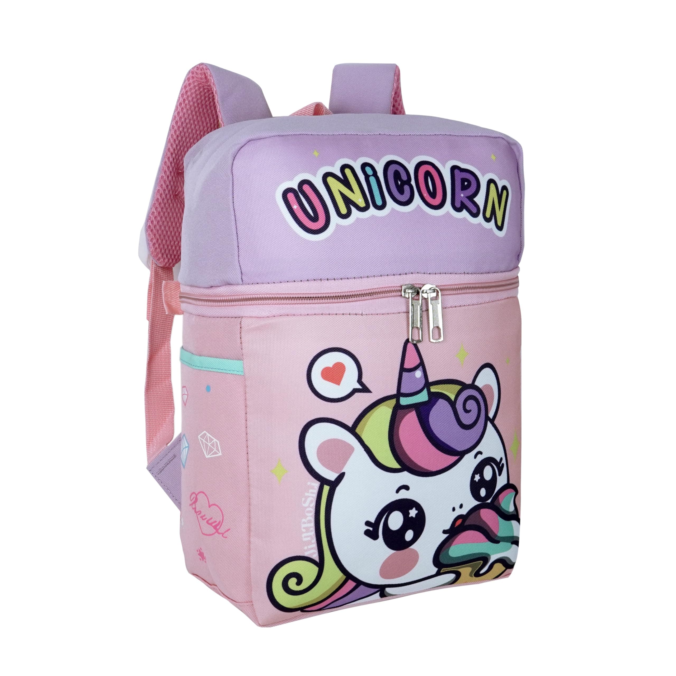 Storite Stylish Small Backpack for Kids Girls Stylish Durable Water-Resistant Backpack Shoulder School Bags for Girls Kids Birthday Gift - Pink