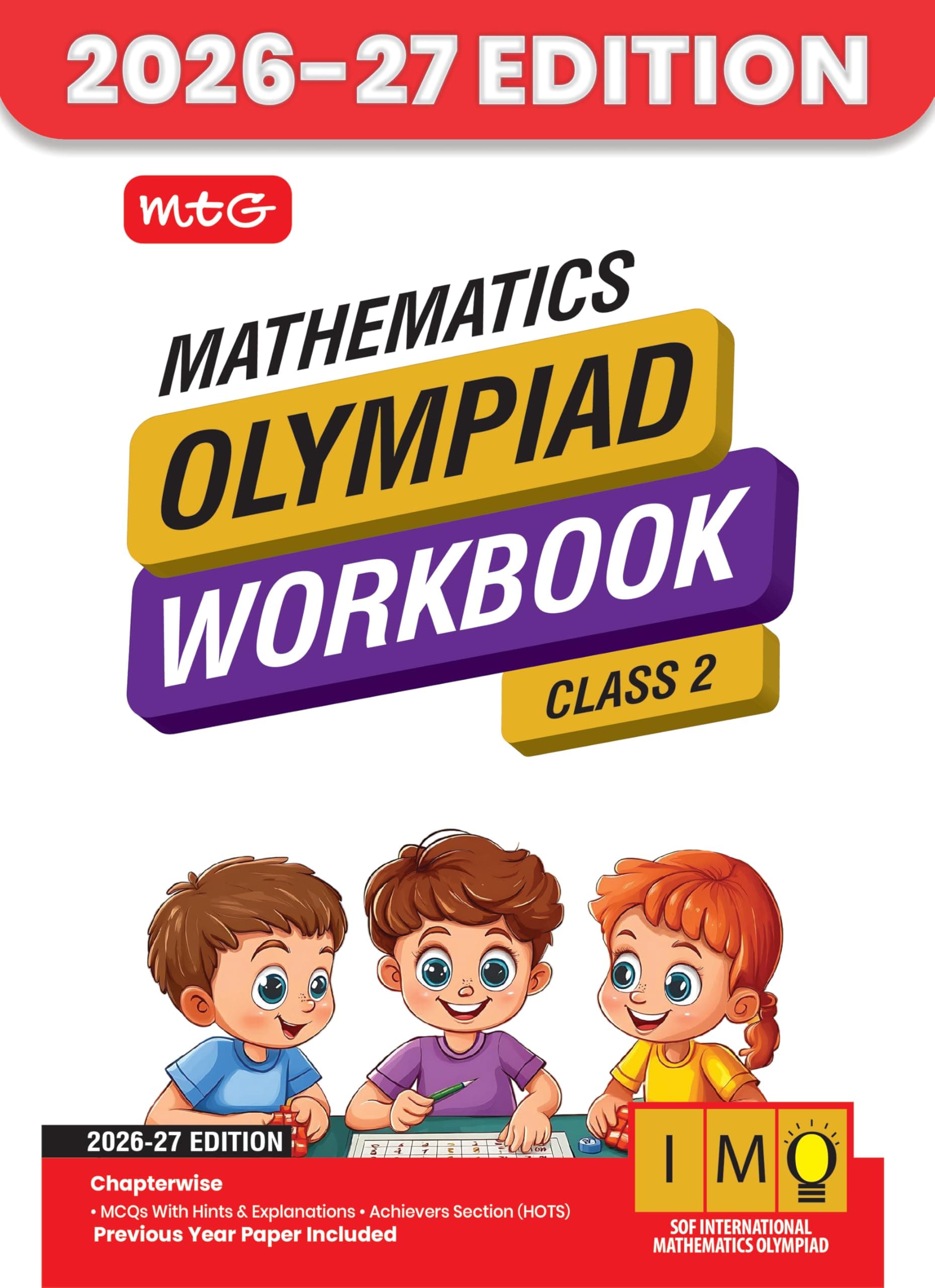 MTG International Mathematics Olympiad (IMO) Workbook Class 2 - Chapter-wise MCQs with Achievers Section - SOF Olympiad Books For 2026-27 Exam