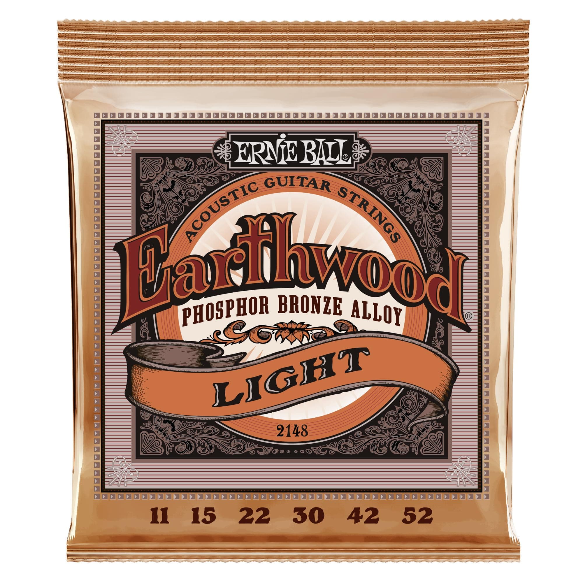 Ernie Ball Earthwood Light Phosphor Bronze Acoustic Guitar Strings - 11-52 Gauge