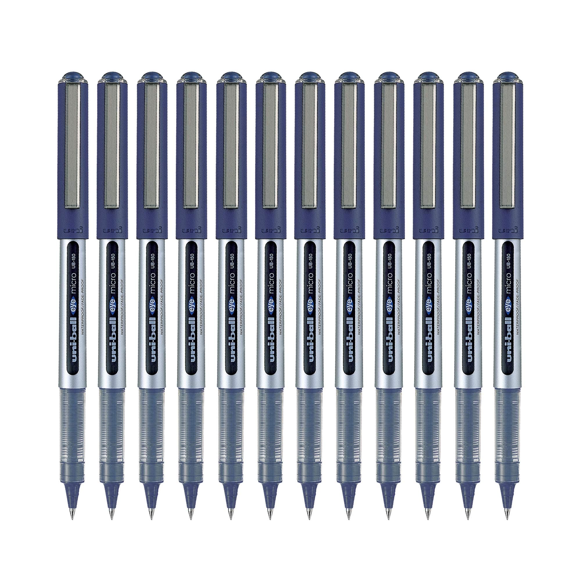 uni-ball Eye UB150 0.5mm Roller Ball Pen | Blue Ink (Pack of 12)
