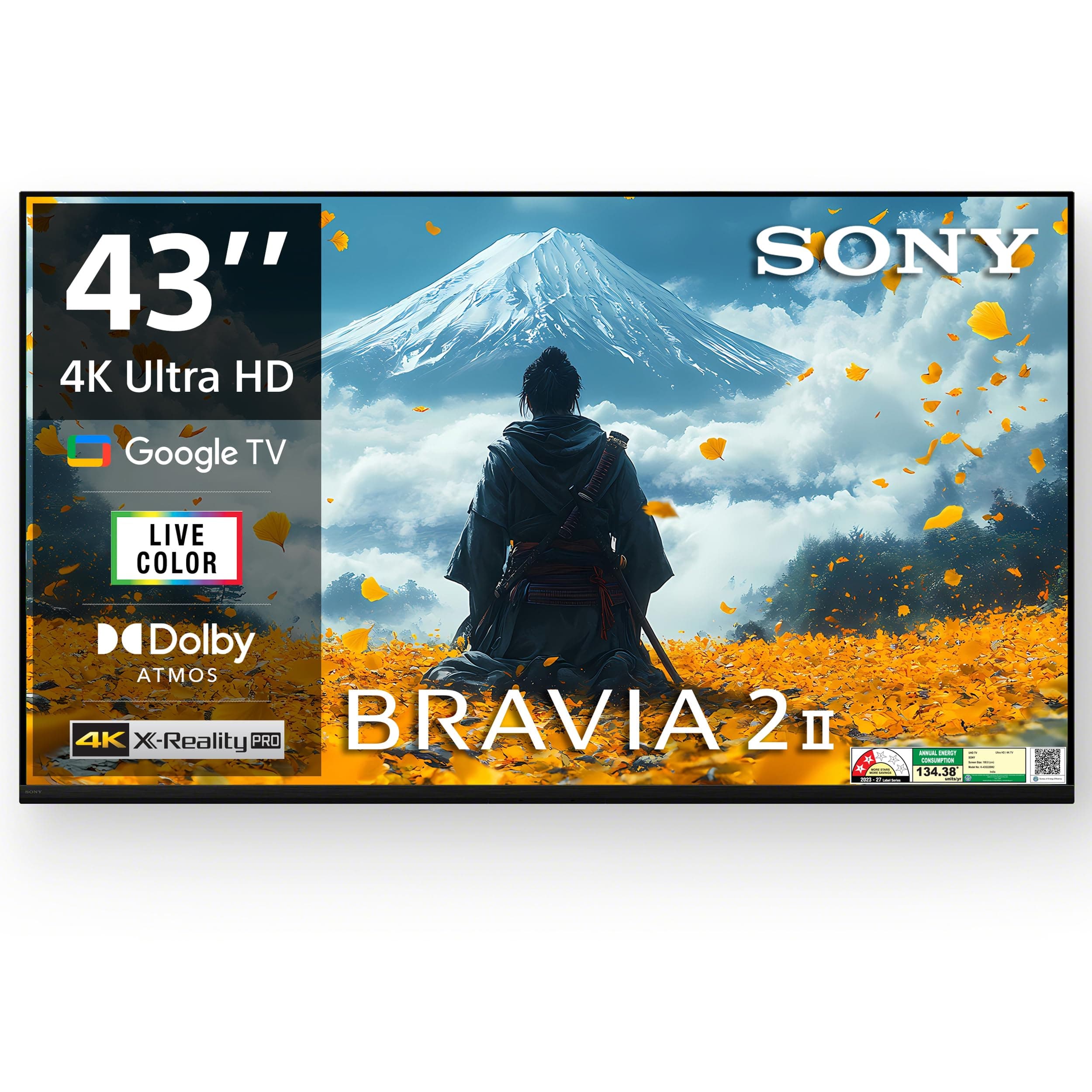 Sony 108 cm (43 inches) BRAVIA 2M2 Series 4K Ultra HD Smart LED Google TV K-43S22BM2