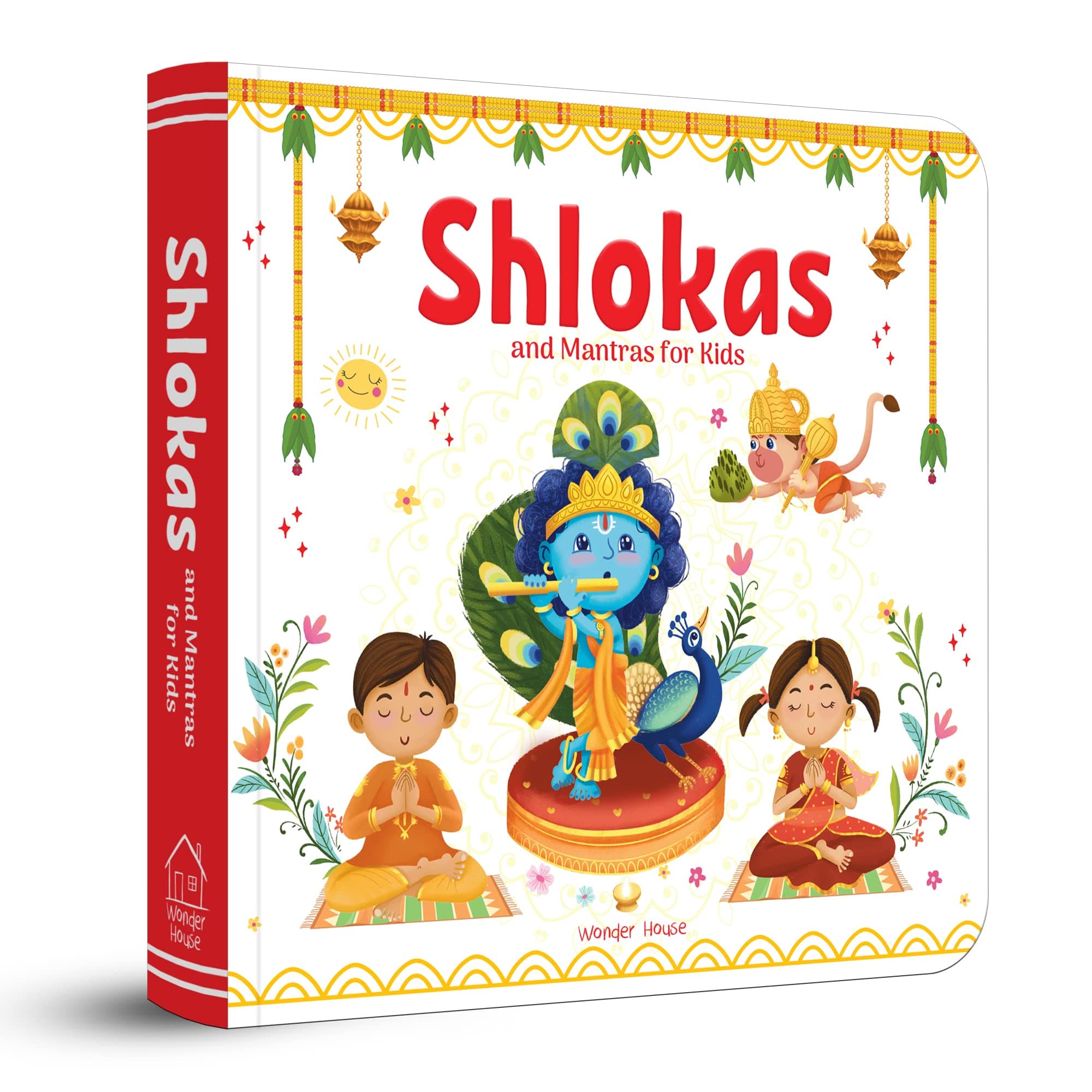 Shlokas And Mantras For Kids | Age 2–6 Years | Sanskrit Shloka - Bilingual (English & Hindi) | Devotional & Spiritual | Illustrated Board Book | Indian Culture | Children Moral Values | Latest Edition