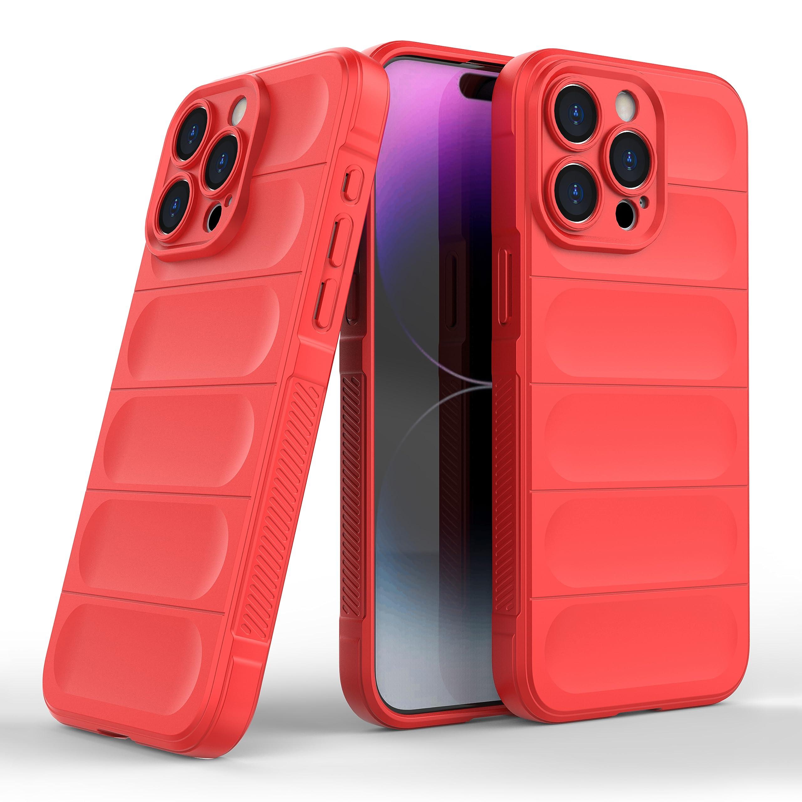 Zapcase Back Case Cover for iPhone 15 Pro Max | Compatible for iPhone 15 Pro Max Back Cover | Liquid Silicon Magic Case with Camera Protection | Red