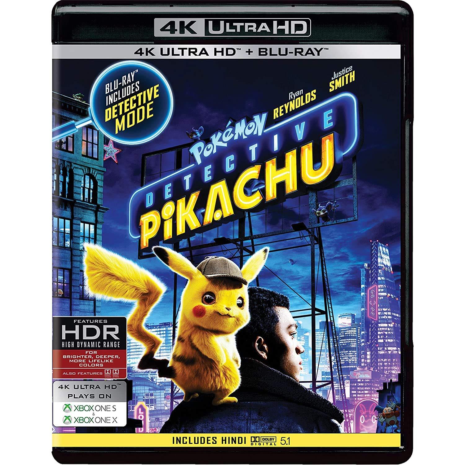 Pokémon: Detective Pikachu (2019) (4K UHD + Blu-ray) (2-Disc) - Includes Dolby Atmos only on 4K Ultra HD | Also incl. Hindi DD 5.1