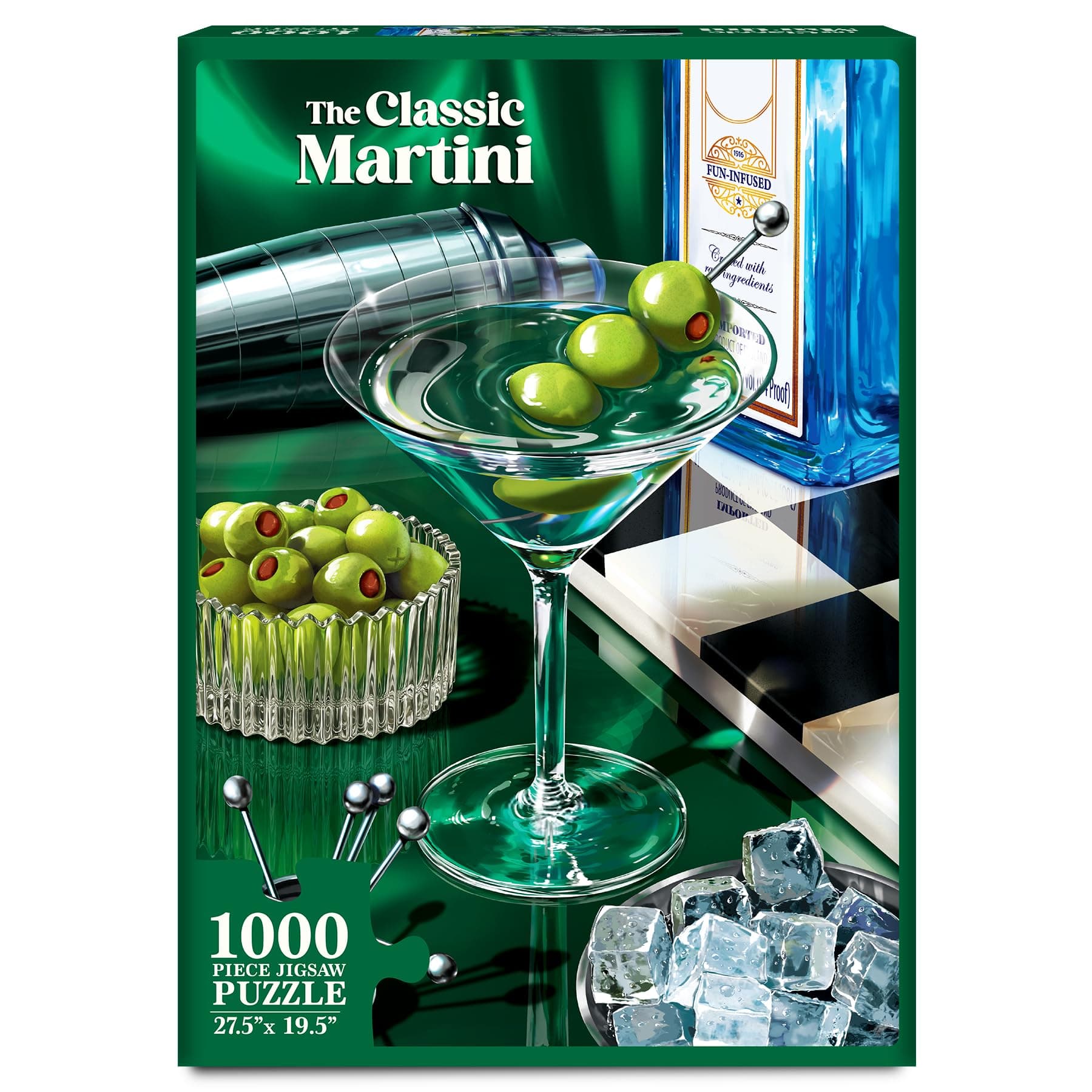 Jigsaw Puzzle 1000 Pieces - The Classic Martini, Cocktail Puzzle for Adults