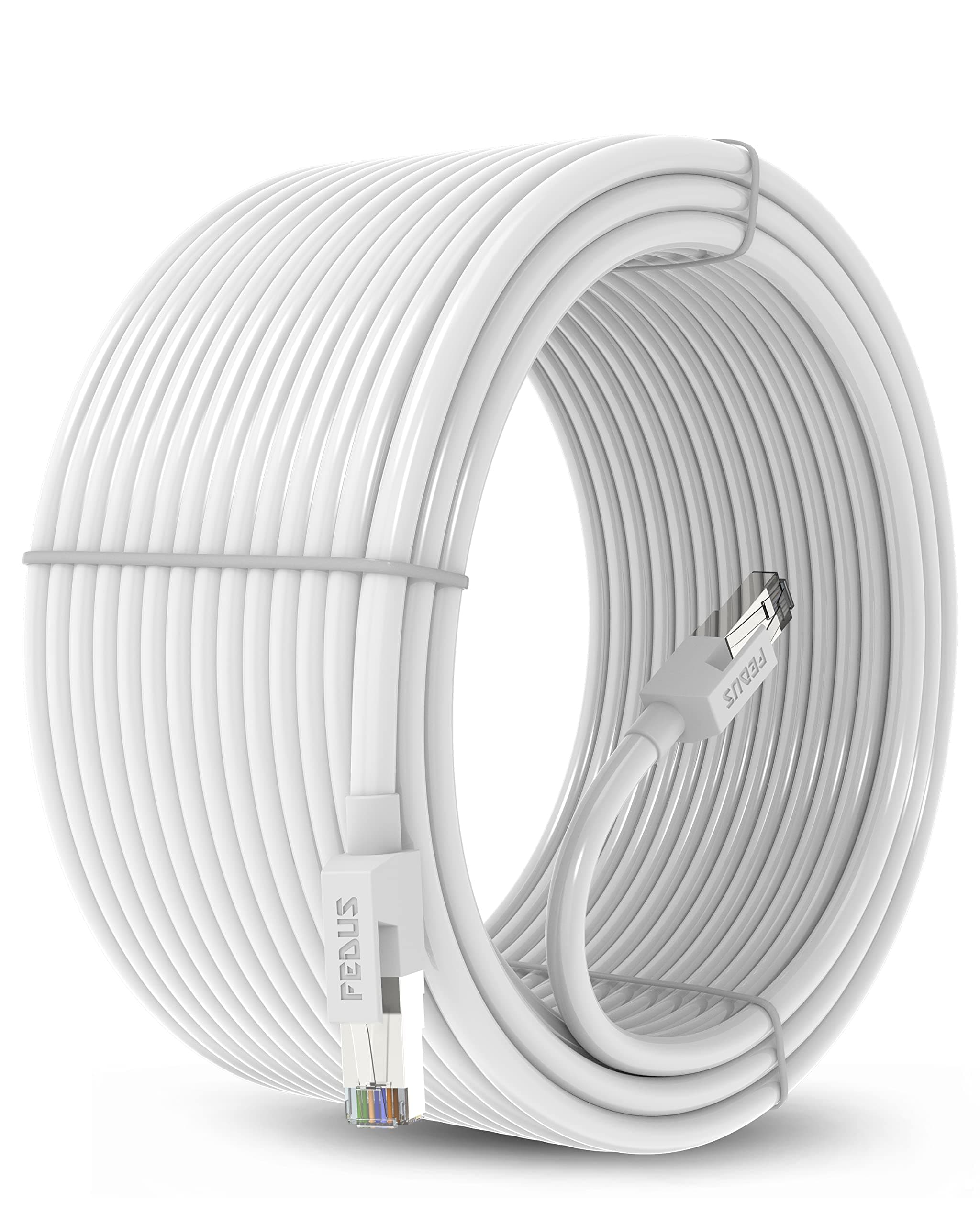 Fedus 5M F/Utp High Speed Rj45 Cat6 Ethernet Patch Cable LAN Cable Internet Network Computer Cable Cord High Gigabit Category Wires for Modem,Router,LAN,Foiled W/Unshielded Twisted Pair (F/Utp)-White