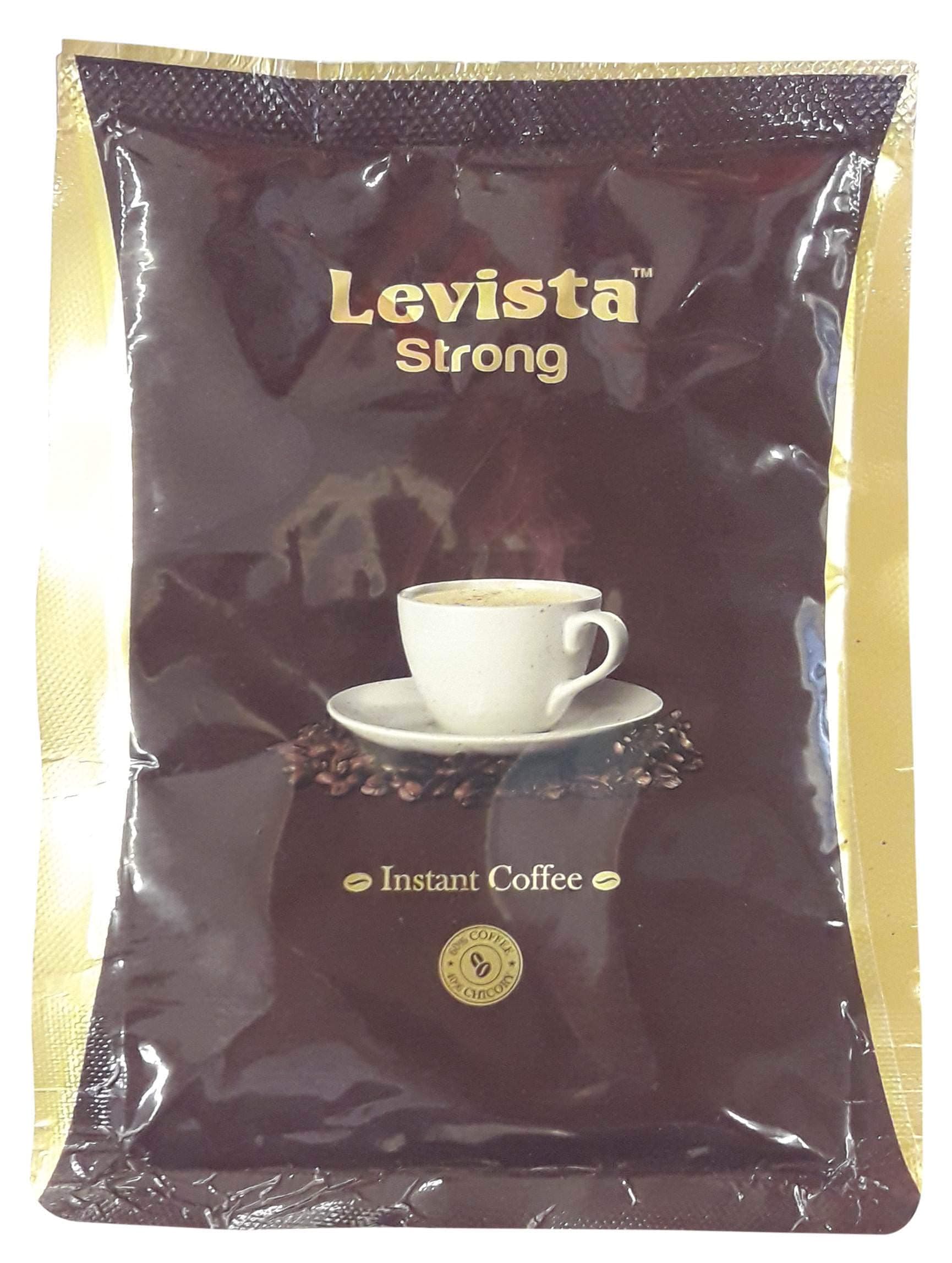 Levista Strong Instant Coffee (100 Gram Pouch) | Premium Blend of 60% Coffee & 40% Chicory| Caffeine Coffee with Rich Bold Flavour for an Energising Experience