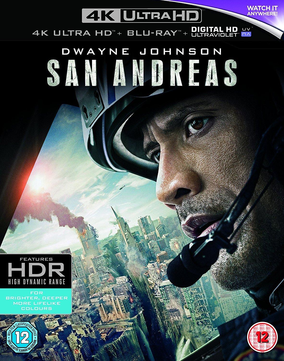 San Andreas (4K UHD + Blu-ray + Digital HD) (2-Disc) (Uncut Slipcase Packaging | Region Free 4K Ultra HD & Blu-ray | UK Import)