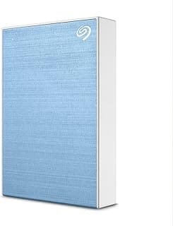 Seagate One Touch 4TB External HDD with Password Protection – Light Blue, for Windows and Mac, with 3 yr Data Recovery Services, (STKZ4000402)