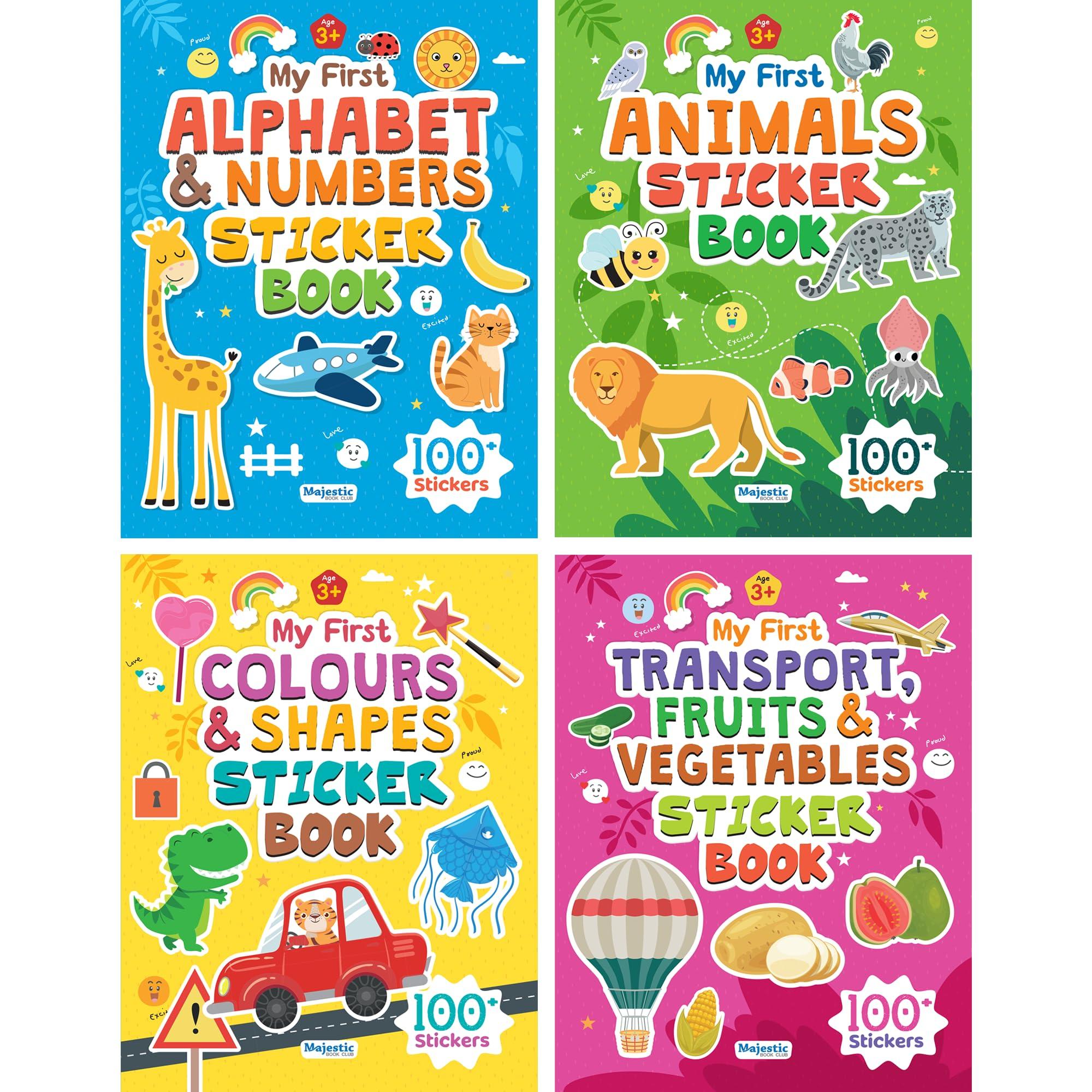 My First Sticker Books Set of 4 | Early Learning Activity Books for Kids with 400+ Stickers for Age 3+ | Fun & Engaging Stickers Book for Kids & Children