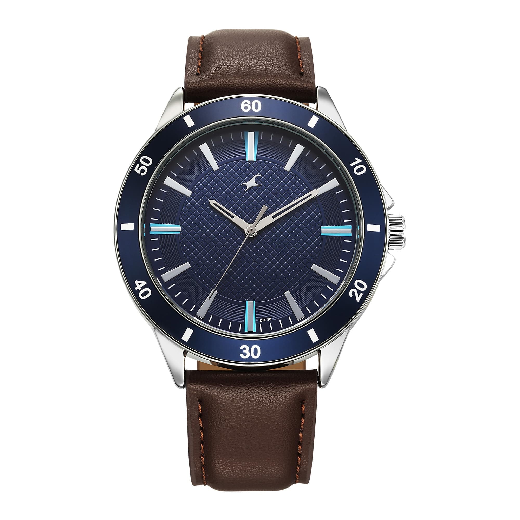 Fastrack Stunners X Special Edition Quartz Blue Dial Leather Analog Watch for Men