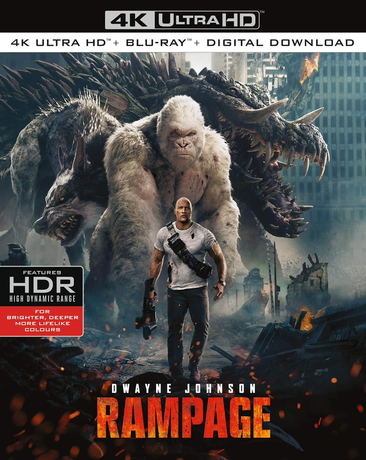 Rampage (4K UHD + Blu-ray + Digital Download) (2-Disc) (Uncut | Slipcase Packaging | Region Free 4K Ultra HD & Blu-ray | UK Import)