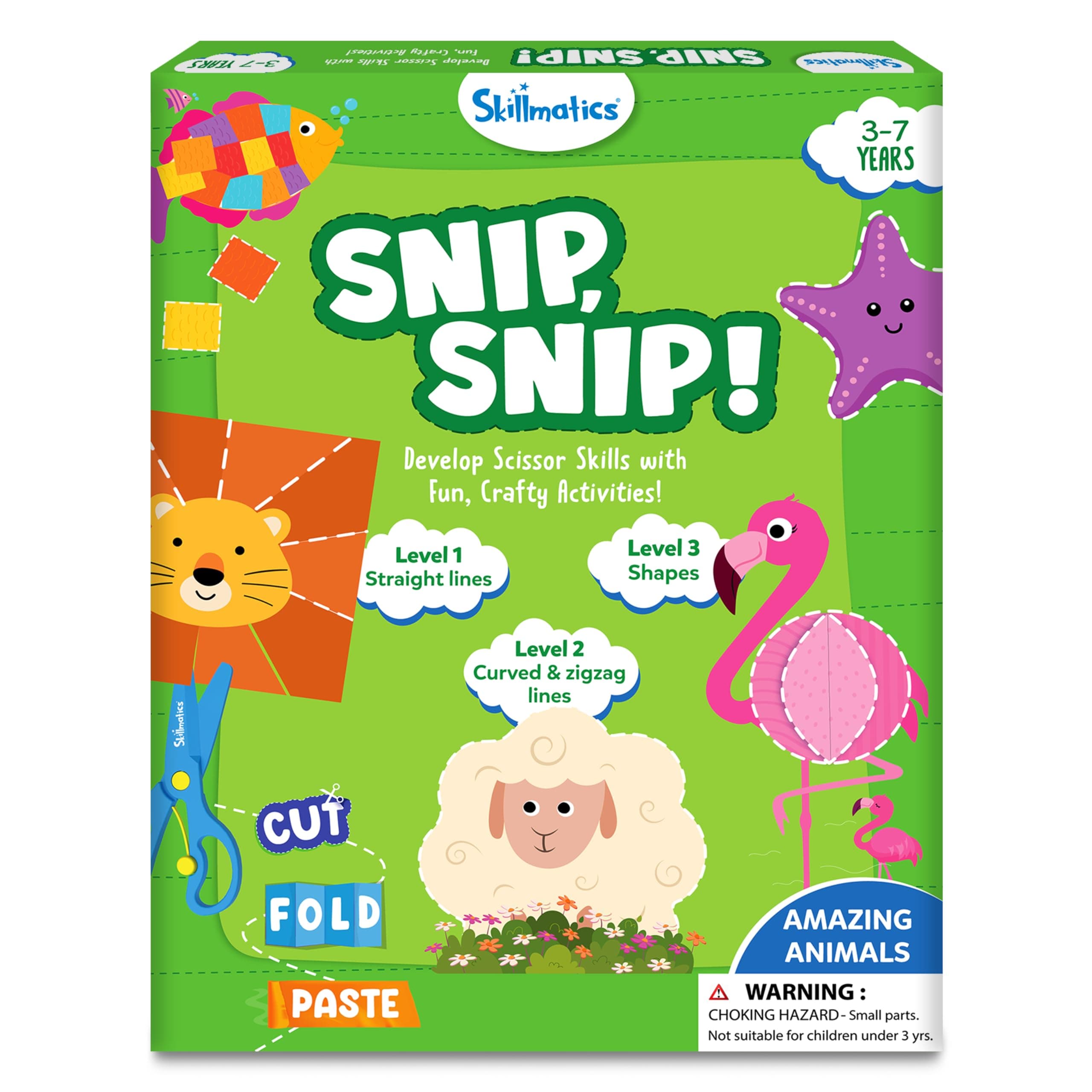 Skillmatics Scissor Skills Preschool Activity Book – Snip Snip Animals