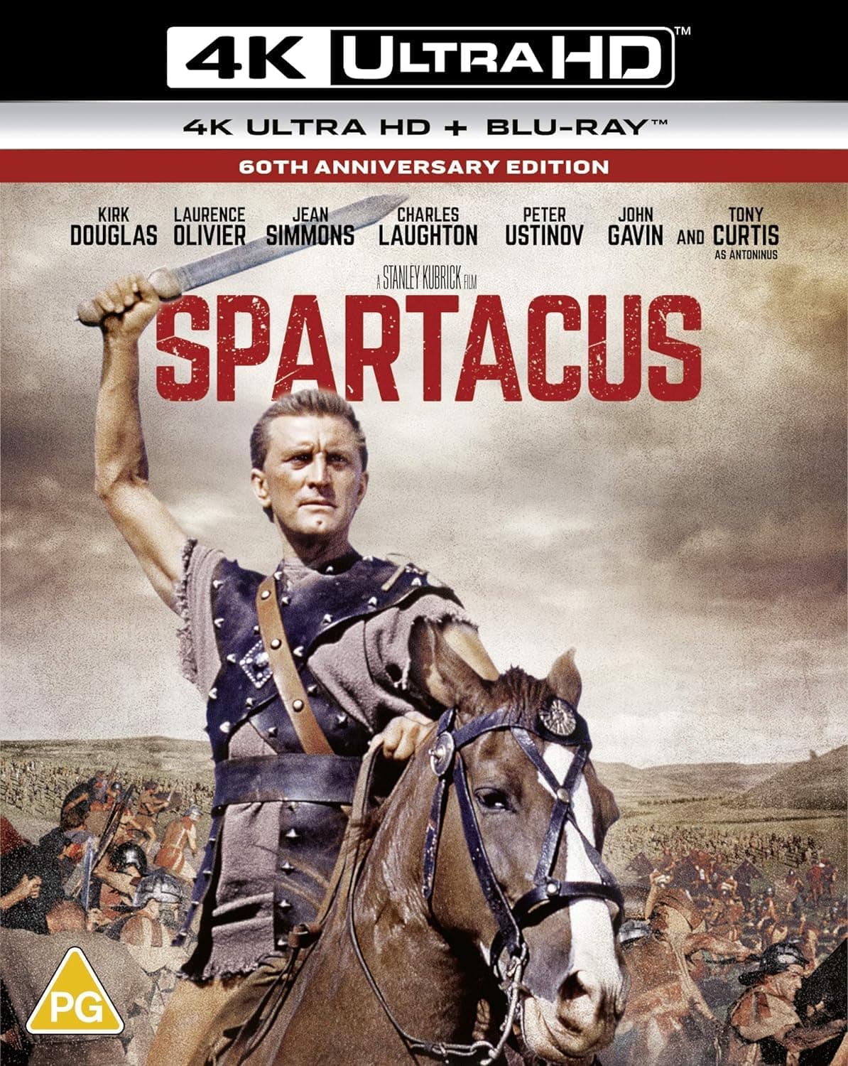 Spartacus (1960) - 60th Anniversary Edition - A Stanley Kubrick Film (4K UHD + Blu-ray) (2-Disc) (Uncut | Region Free | UK Import) - Restored & Remastered on 4K Ultra HD