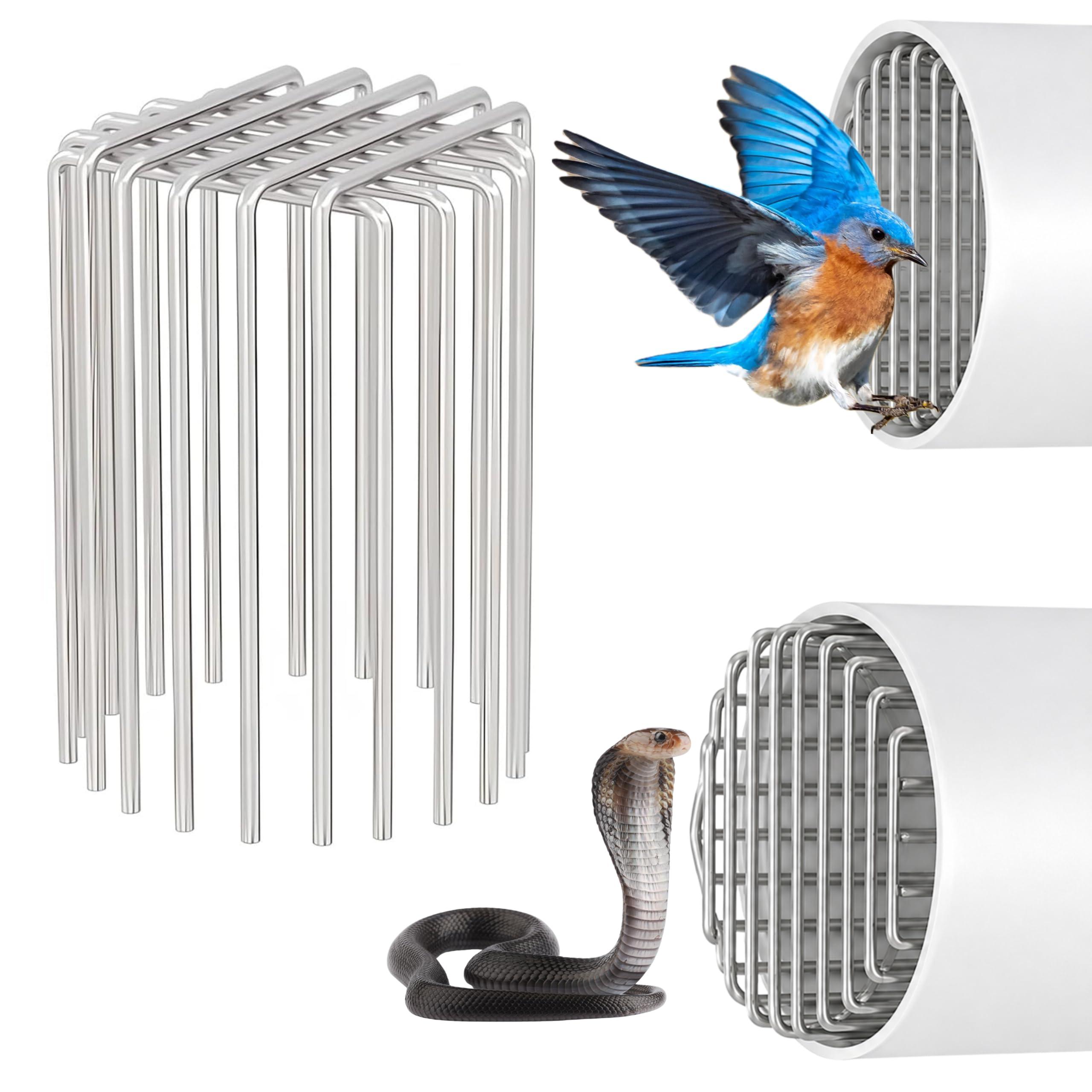 AMIQUS Stainless Steel Drain Pipe Cover, Adjustable Outdoor Drain Protector for 2.5”-3” Pipes, Anti-Bird & Rodent Guard, Rust-Proof Mesh Drain Strainer for Leaves, Gutter Protector (2.5" 1 Pcs)