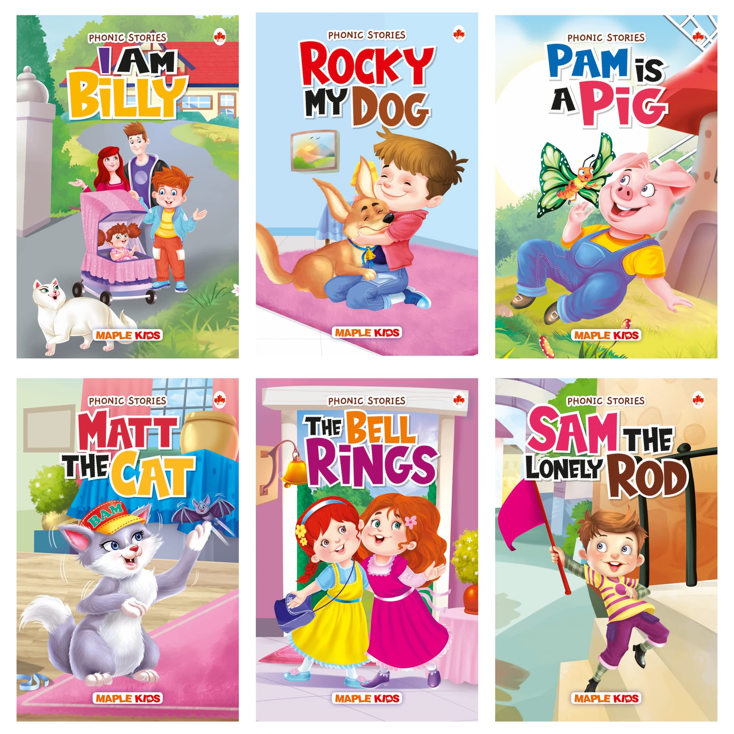 Phonic Reader (Illustrated) (Set of 6 Books) - Story Books for Kids - Bedtime Stories - 2 Years to 6 Years Old - Read Aloud to Infants, Toddlers
