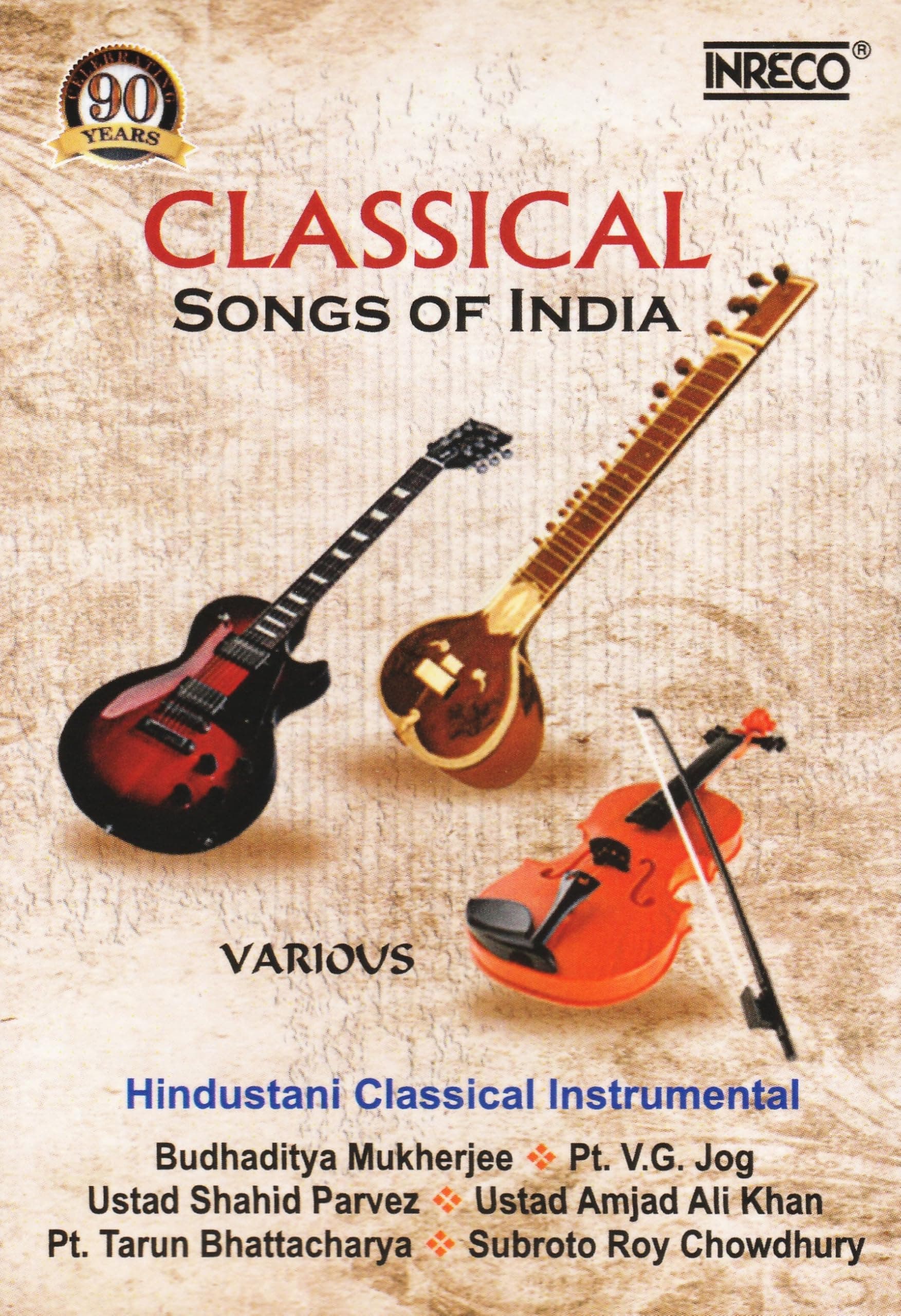 Inreco- Music Card- Classical Songs of India - Various -Hindusthani Classicval Instrumental Music - IMC 001 ( 1.05 GB, Duration-8 hrs ) Budhaditya Mukherjee, Pt. V.G.Jog, Utad Shahid Parvez, Amajad Ali Khan, Pt. Tarun Bhattacharya, Subroto Roy Chowdhury