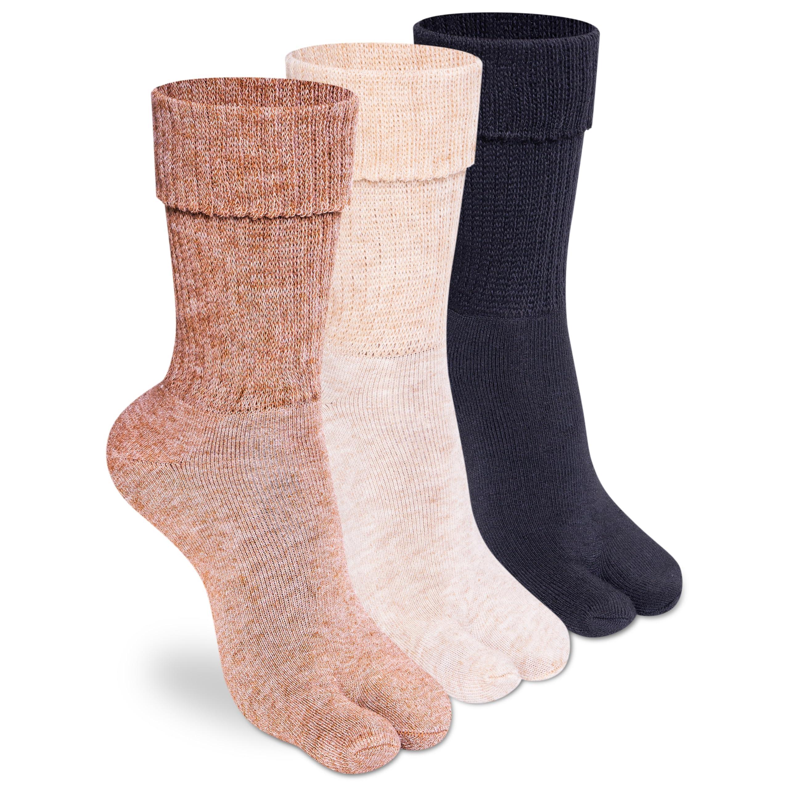 Supersox Winter Thermal Regular Length Thumb Socks for Women | Thermal Control Technology | Extra Cushioning | Warm & Cozy Feel | Multicolour | Free Size | Pack of 3
