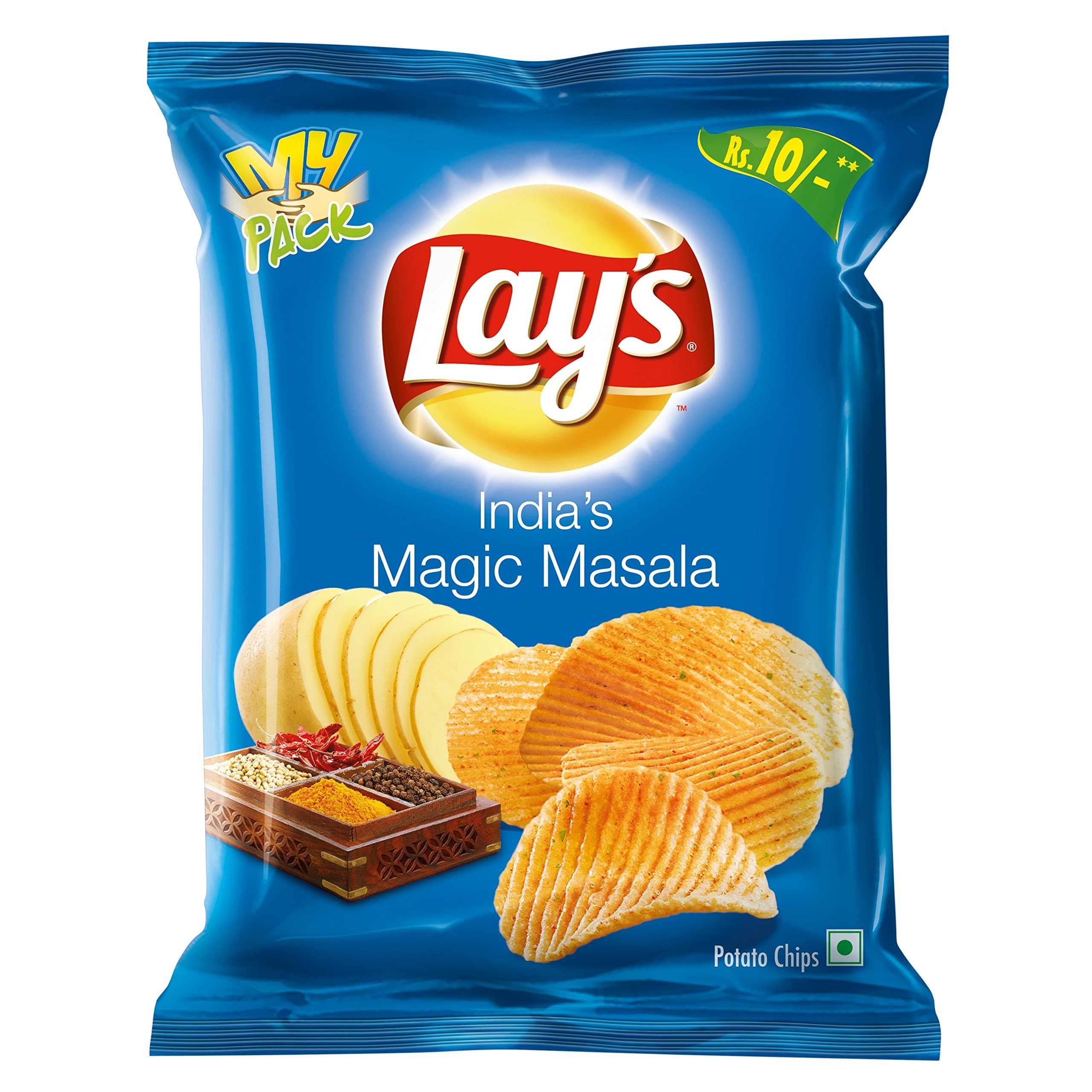 Lay's India's Magic Masala Potato Chips, 26 Gram - [Pack of 20]