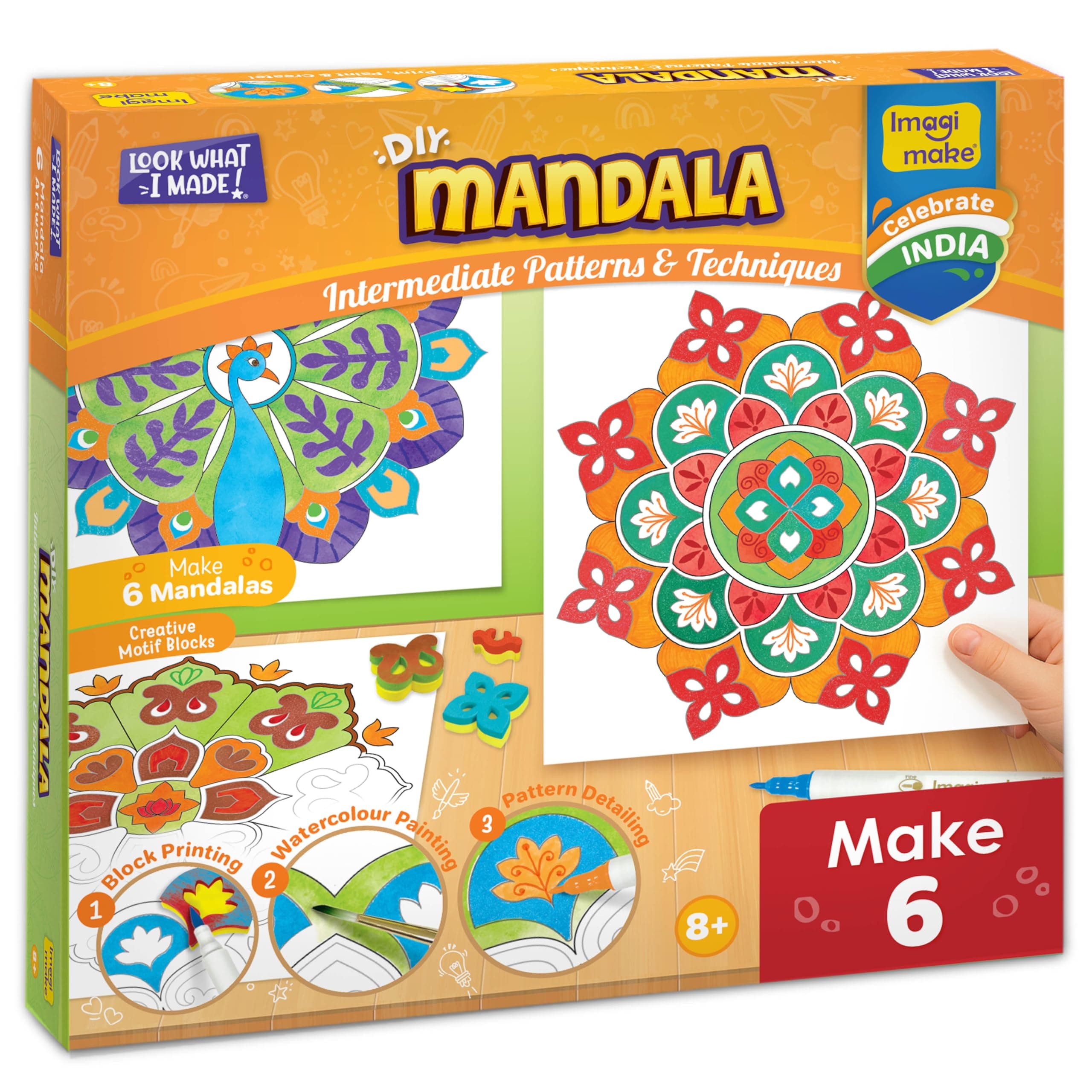 Imagimake DIY Mandala Art Kit | Art & Craft Kit for Girls Age 8+