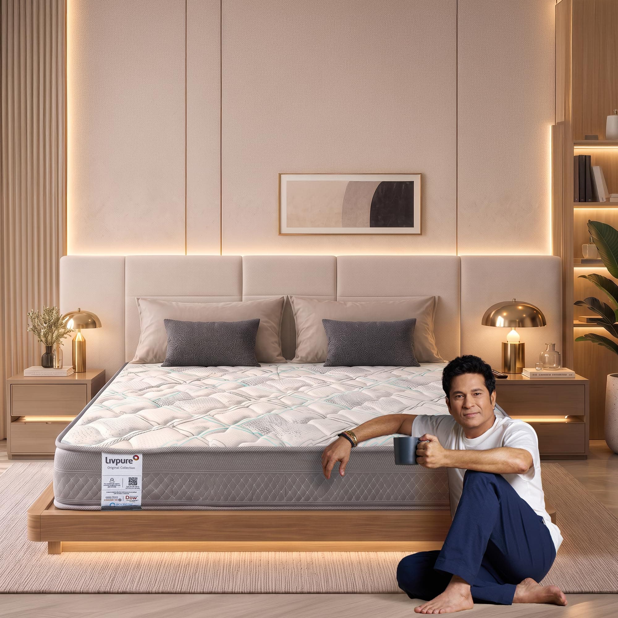 Livpure Smart Ortho CURVX Memory Foam Orthopedic Mattress|Queen 75x60x6