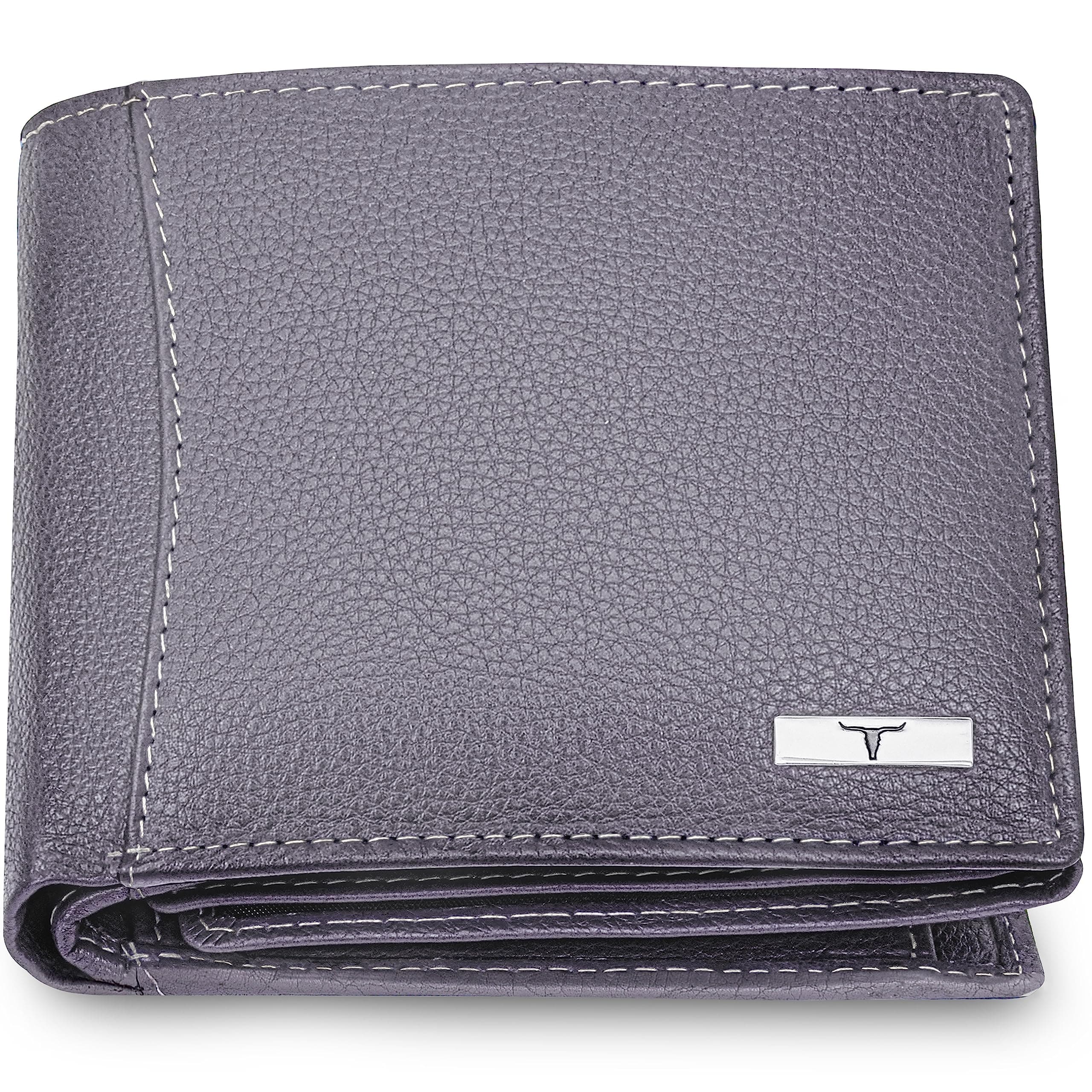 URBAN FOREST Oliver Light Grey Leather Wallet for Men