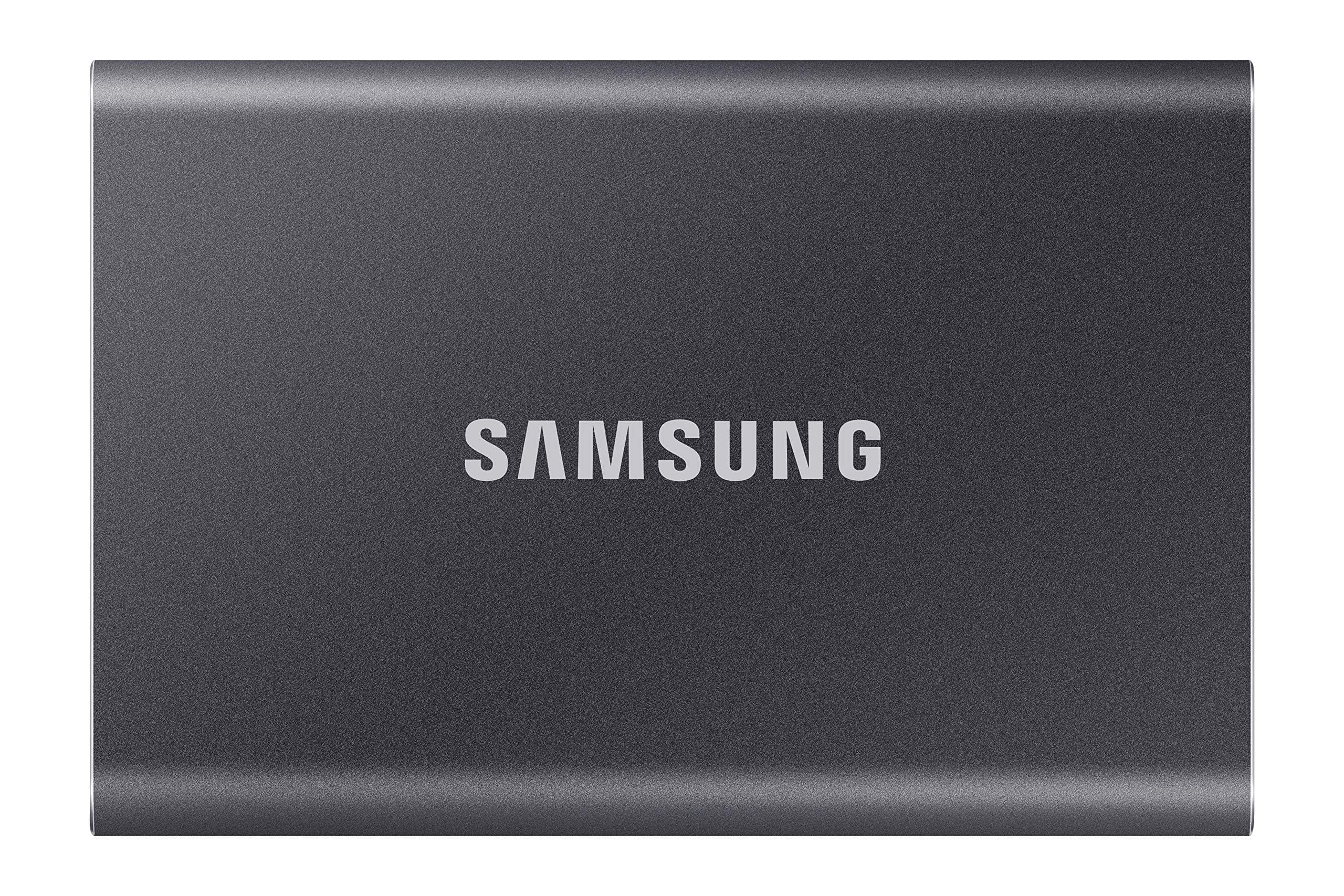 Samsung T7 1TB, Portable SSD, up to 1050MB/s, USB 3.2 Gen2, for Photography, Gaming, Students & Professionals, External Solid State Drive (MU-PC1T0T), Grey