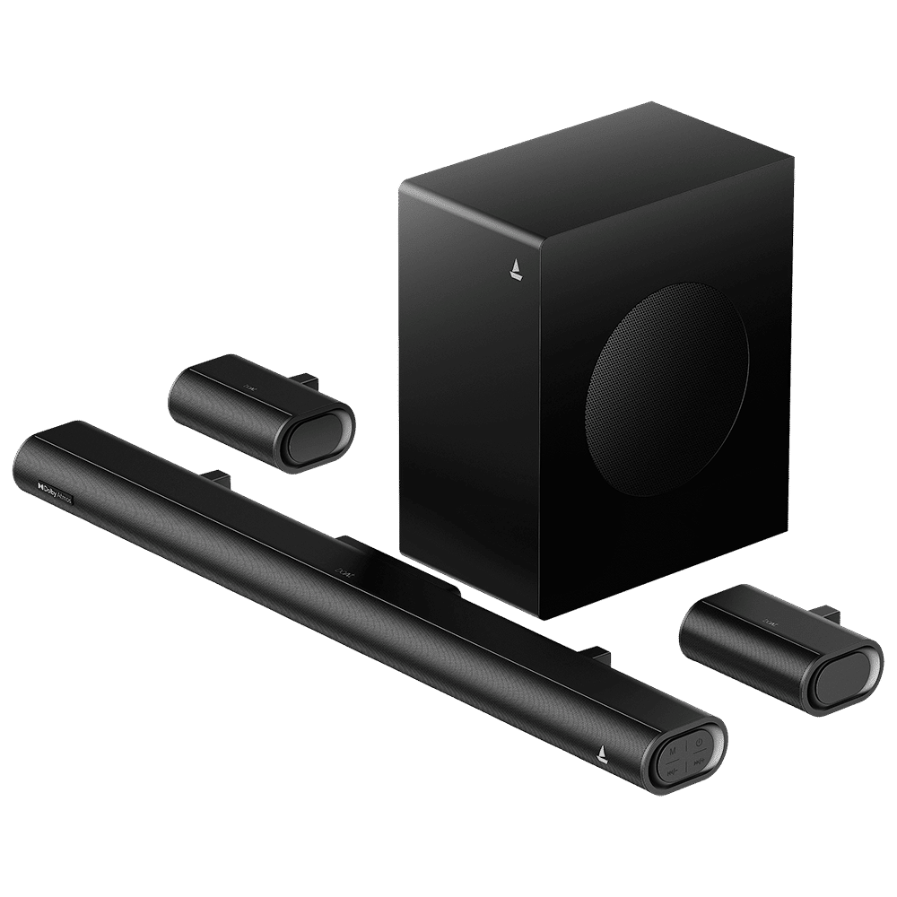 boAt Aavante Prime 5.1 5000DA 500W Soundbar with Remote (Dolby Atmos, 5.1 Channel, Black)