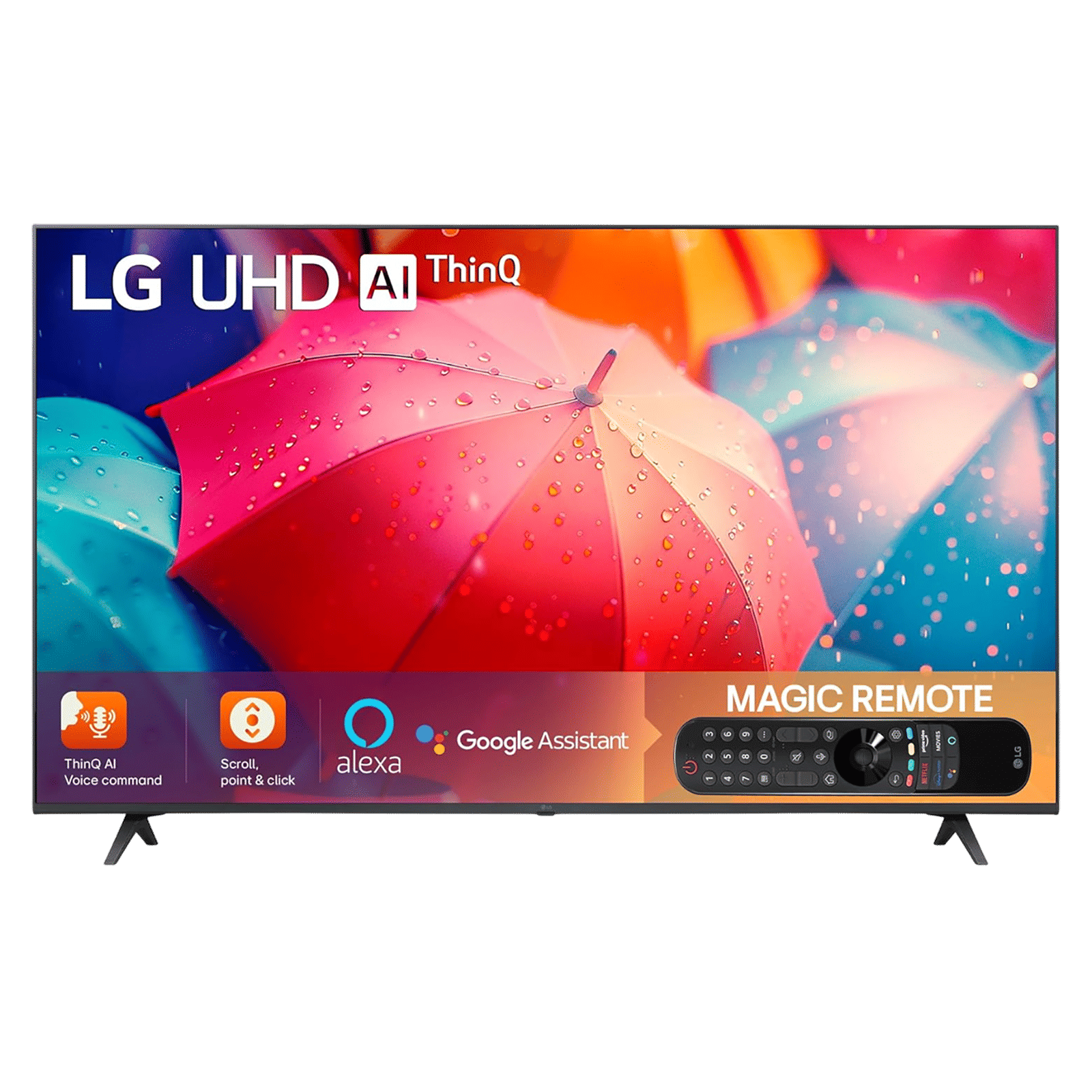 LG UQ80 140 cm (55 inch) 4K Ultra HD LED Smart WebOS TV with Voice Assistance (2022 model)