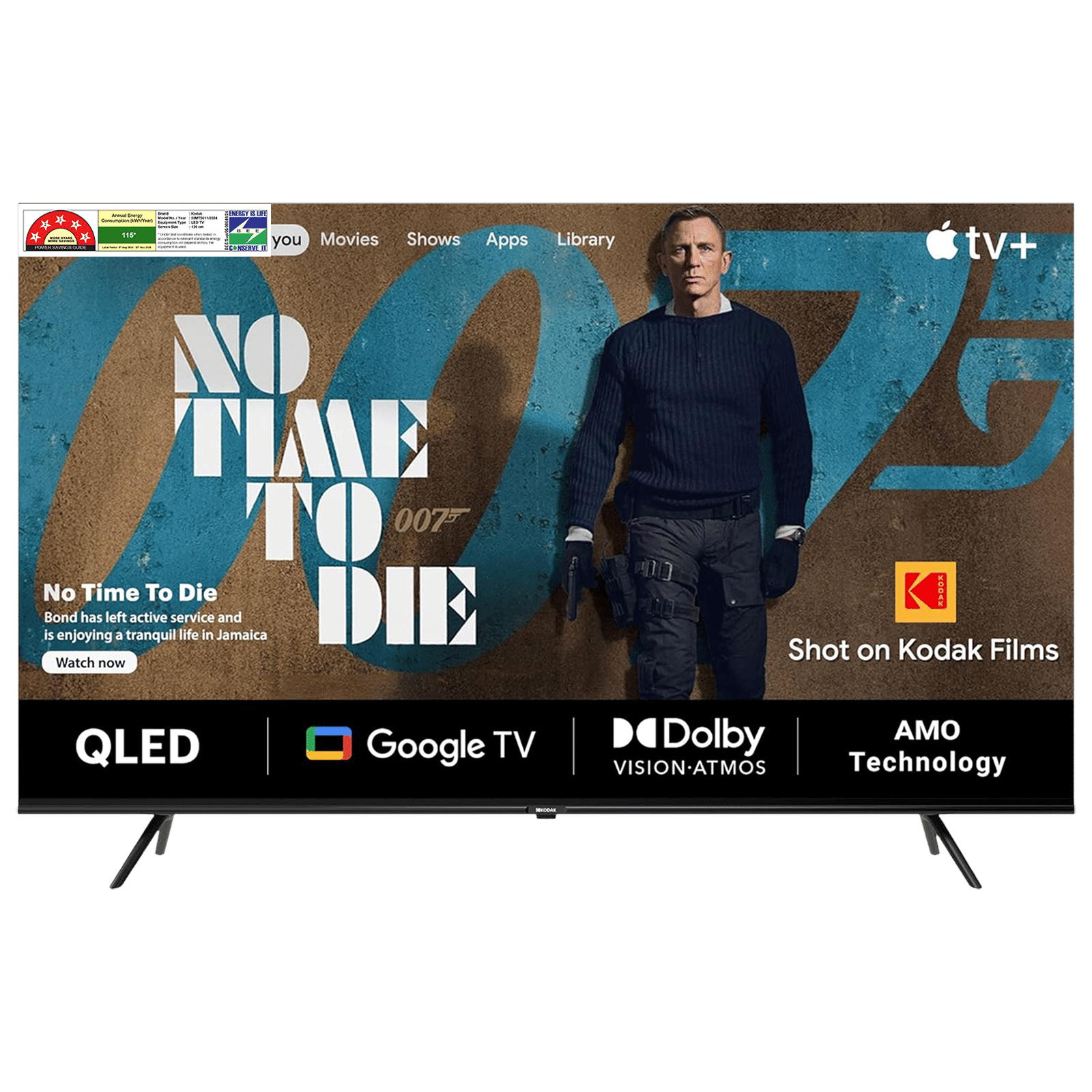 KODAK Matrix 127 cm (50 inch) QLED 4K Ultra HD Google TV with DTS TruSurround Technology (2022 model)