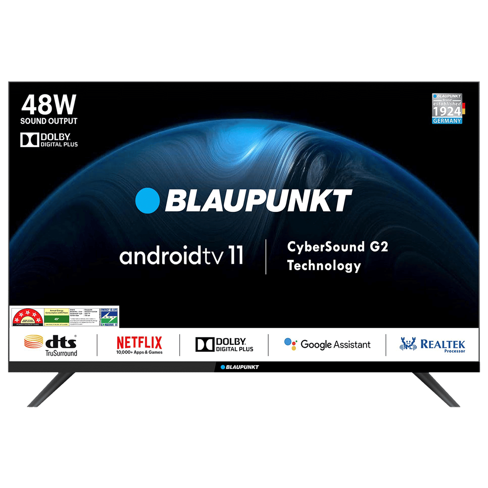 BLAUPUNKT CyberSound G2 Series 100 cm (40 inch) 3 Star Full HD LED Smart Android TV with Dolby Digital Plus (2023 model)