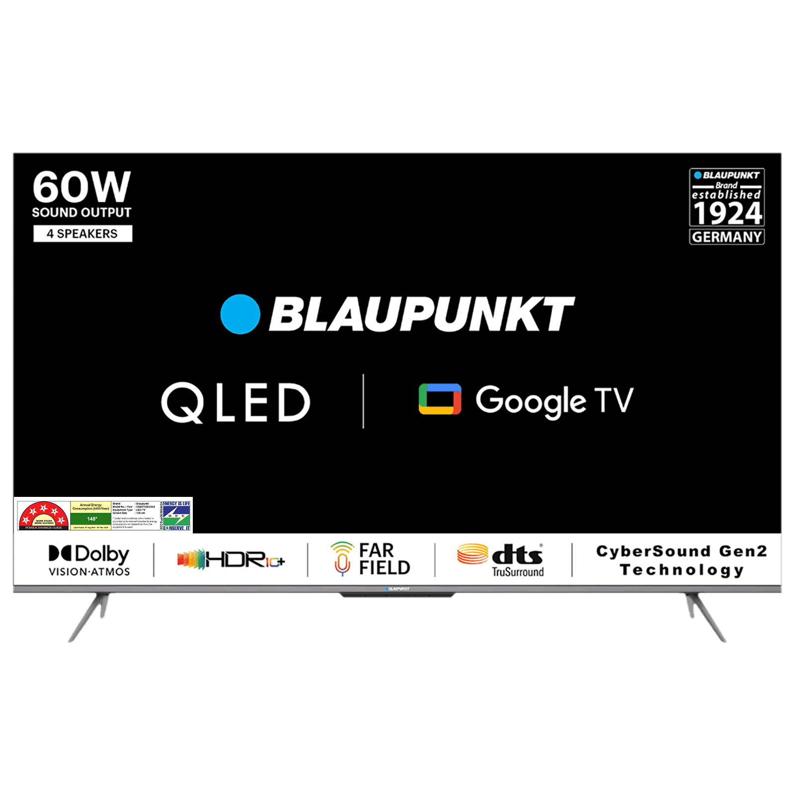 BLAUPUNKT 55QD7020 140 cm (55 inch) 4 Star QLED 4K Ultra HD Google TV with Quantum Dot Technology (2022 model)