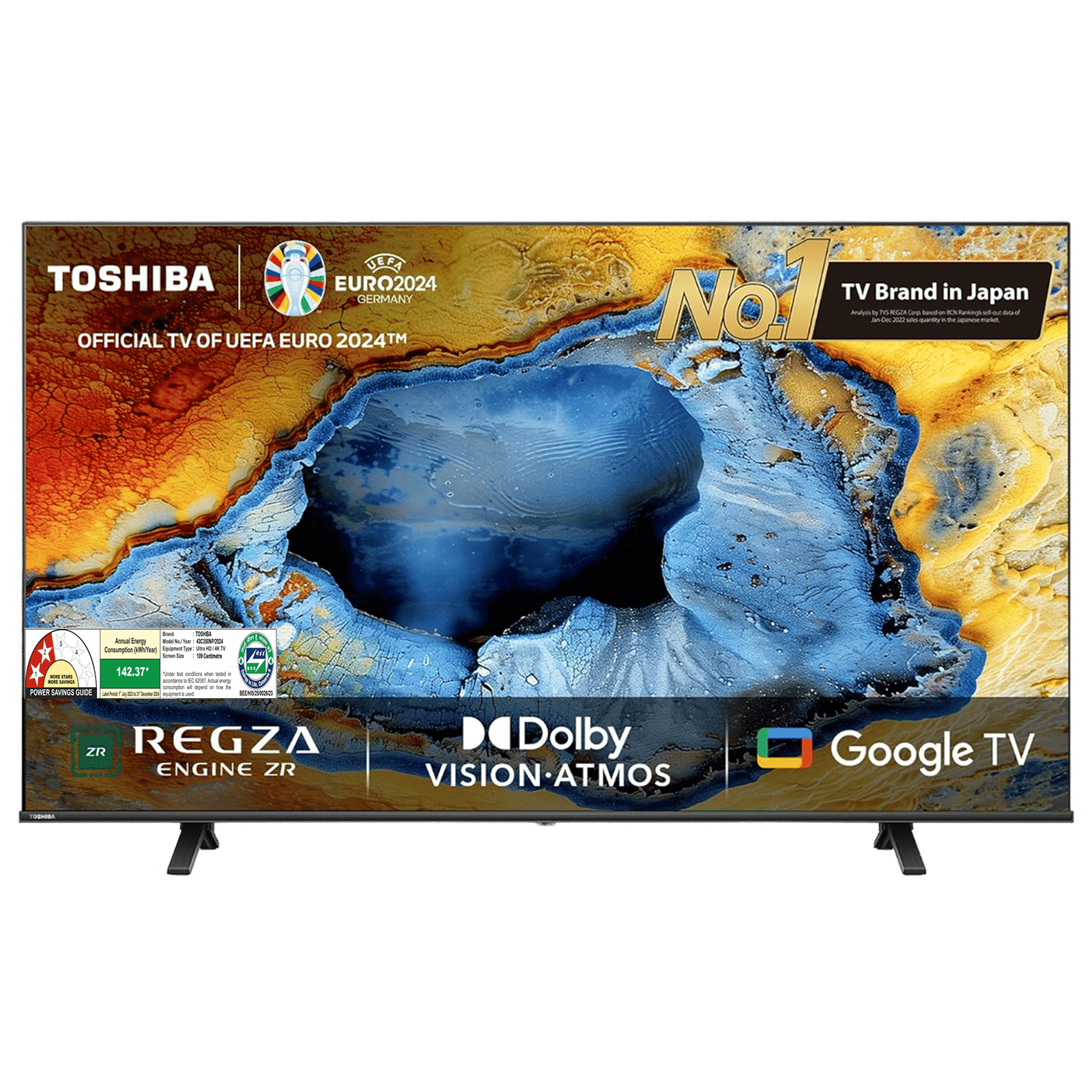 TOSHIBA C350NP 109 cm (43 inch) 4K Ultra HD LED Google TV with Regza Engine 4K (2024 model)