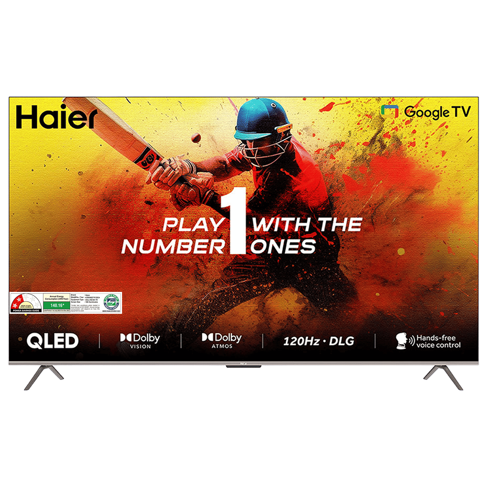 Haier S800QT 109 cm (43 inch) 2 Star 4K Ultra HD QLED Smart Google TV with Dolby Vision & Dolby Atmos (2024 model)
