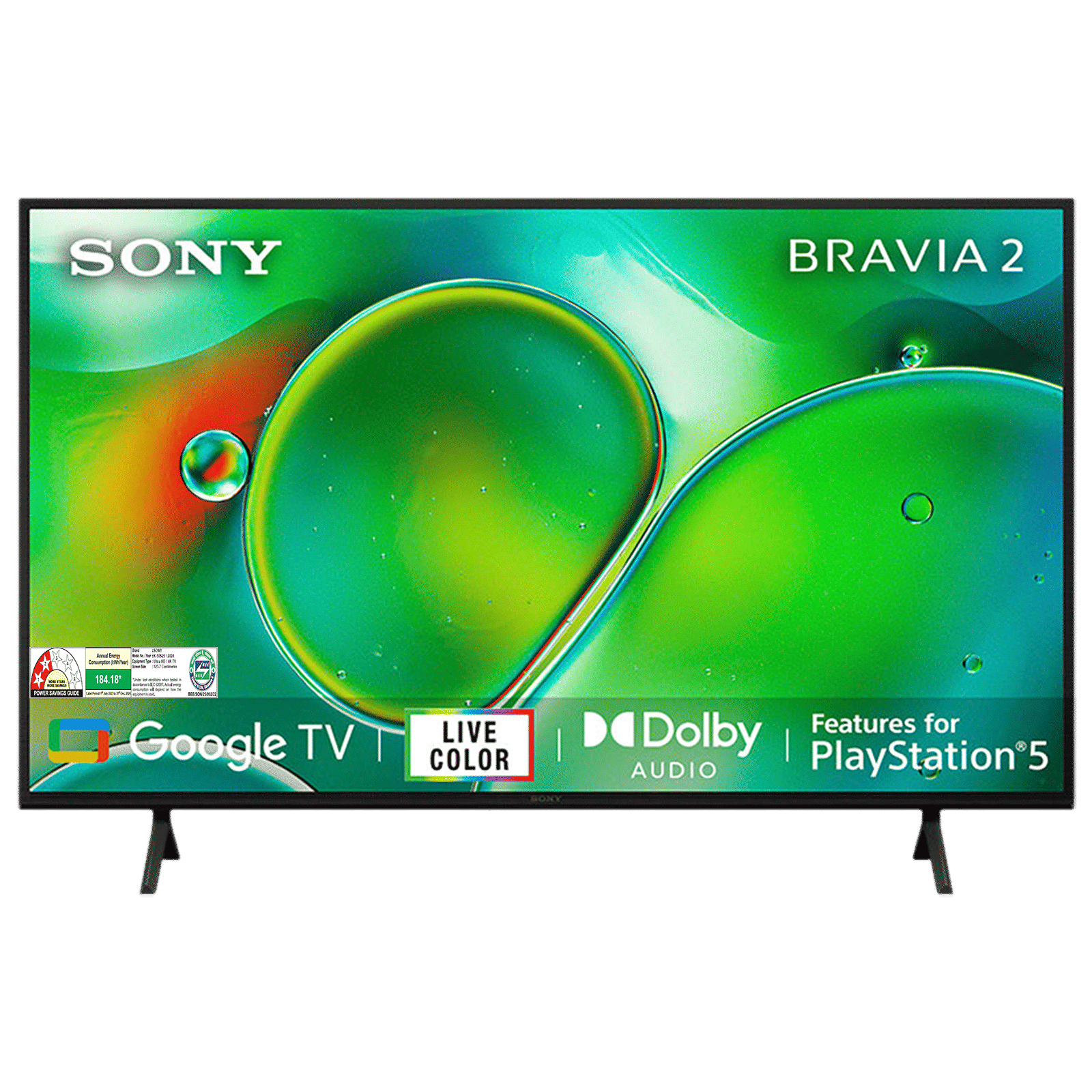 SONY BRAVIA 2 127 cm (50 inch) 2 Star 4K Ultra HD LCD Smart Android TV with Auto HDR Tone Mapping(2024 Model)