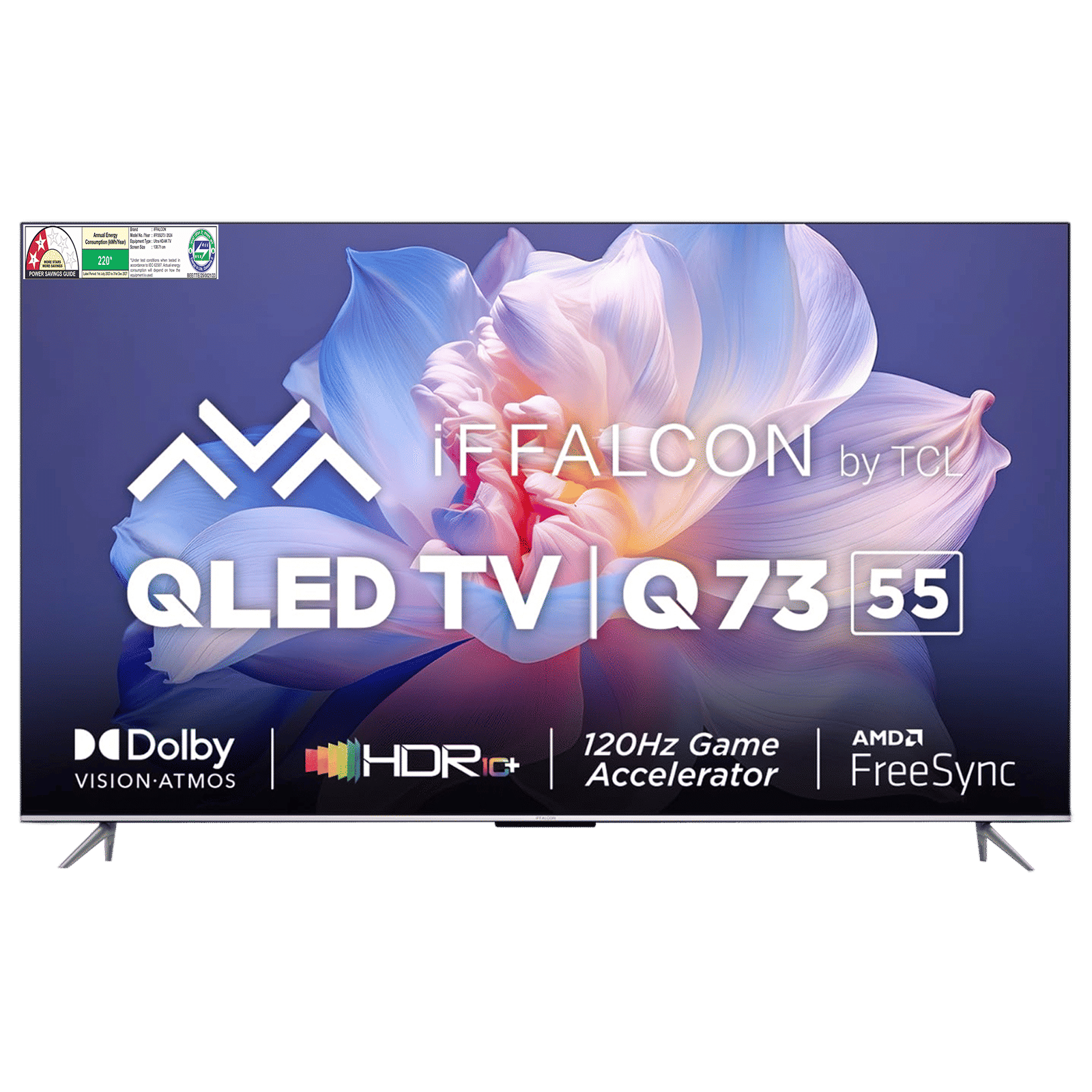 iFFALCON Q73 140 cm (55 inch) 2 Star QLED 4K Ultra HD Google TV with Dolby Atmos & DTS Virtual:X (2023 model)