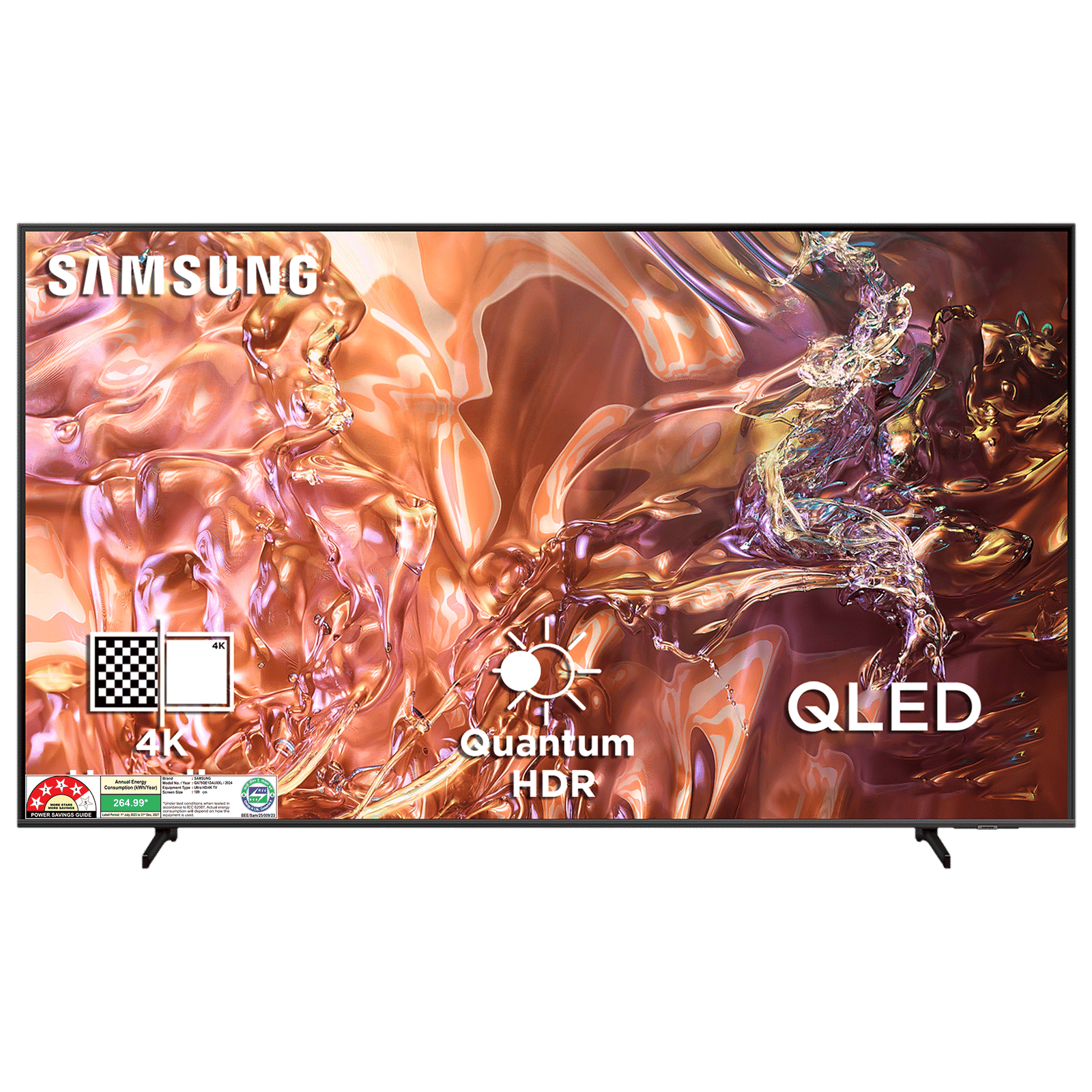 SAMSUNG QE1D 190 cm (75 inch) 4 Star QLED 4K Ultra HD Smart Tizen TV with 4K Upscaling (2024 model)