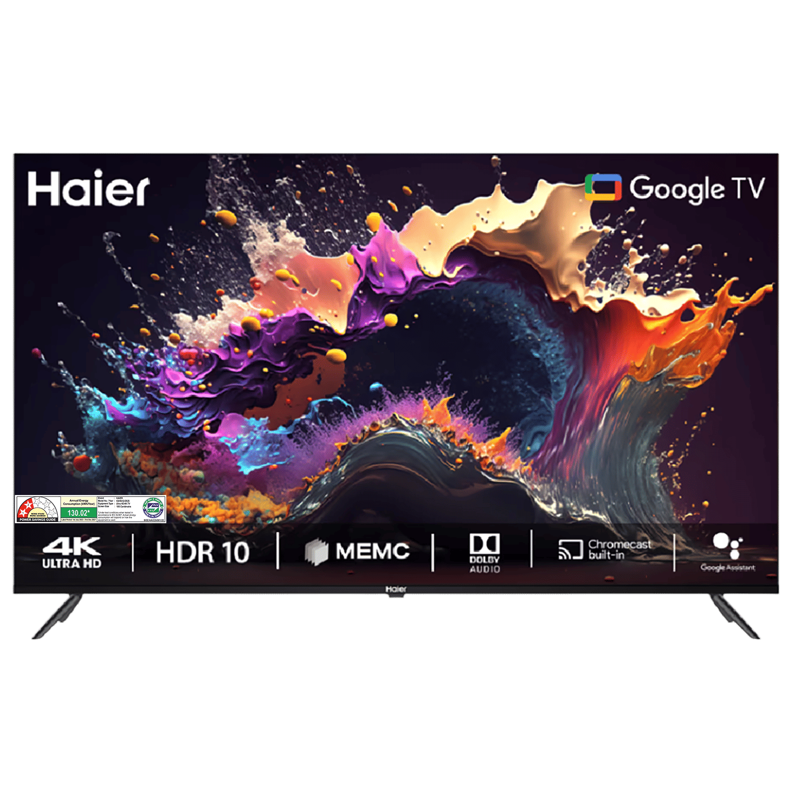 Haier 43A9UG 109 cm (43 inch) 2 Star 4K Ultra HD LED Backlit Smart Google TV with Google Assistant Support (2025 model)