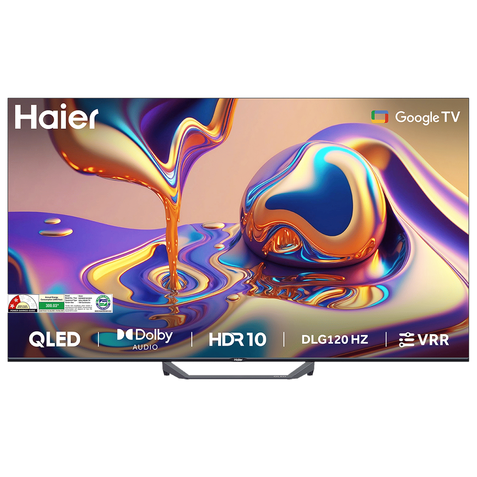 Haier 65S80 165 (65 inch) 2 Star QLED 4K Ultra HD Smart Google TV with Dolby Audio (2025 model)